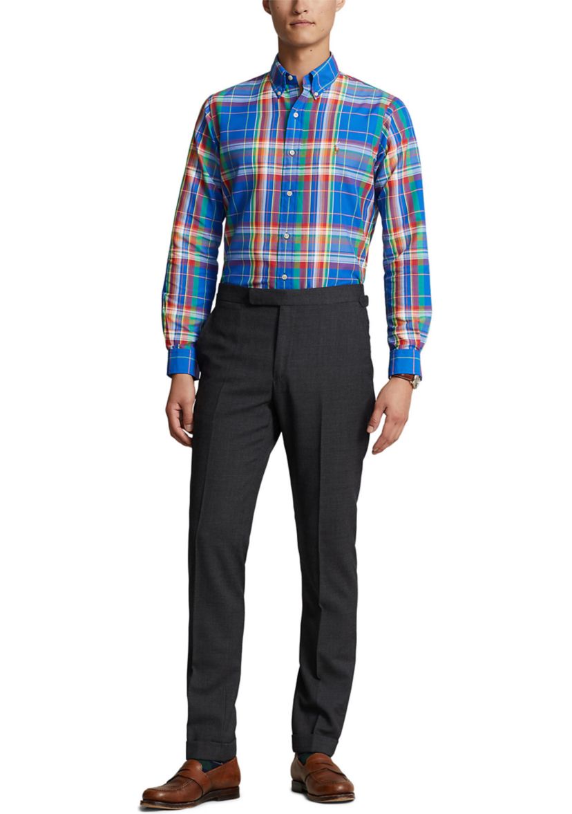 Classic Fit Plaid Oxford Shirt