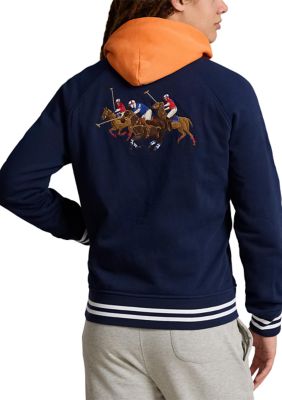 Men's Leather-Pony Fleece Sweatshirt