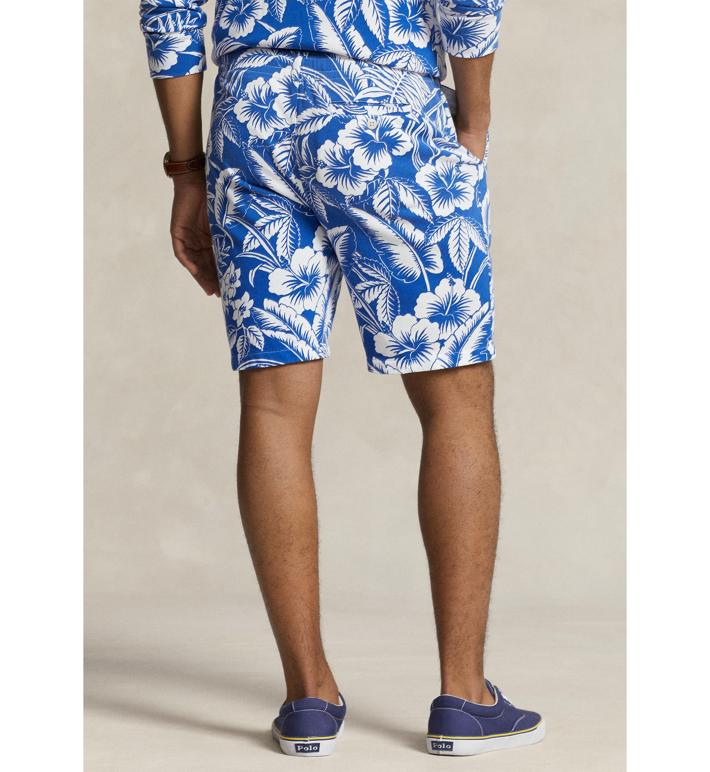 Monstera Print Spa Terry Shorts