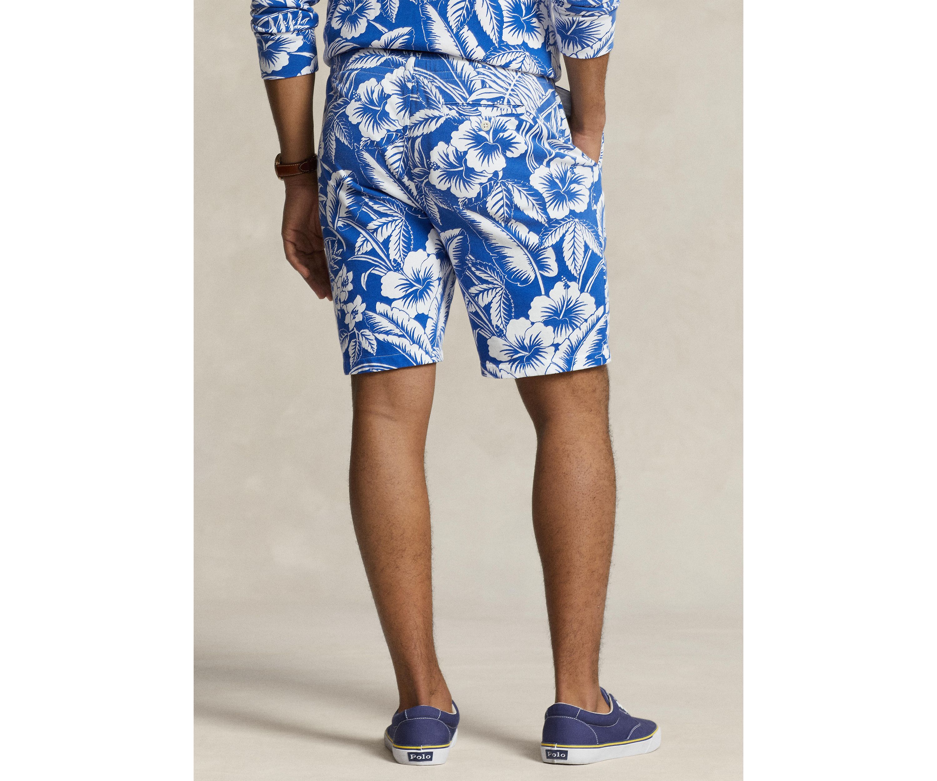 Monstera Print Spa Terry Shorts