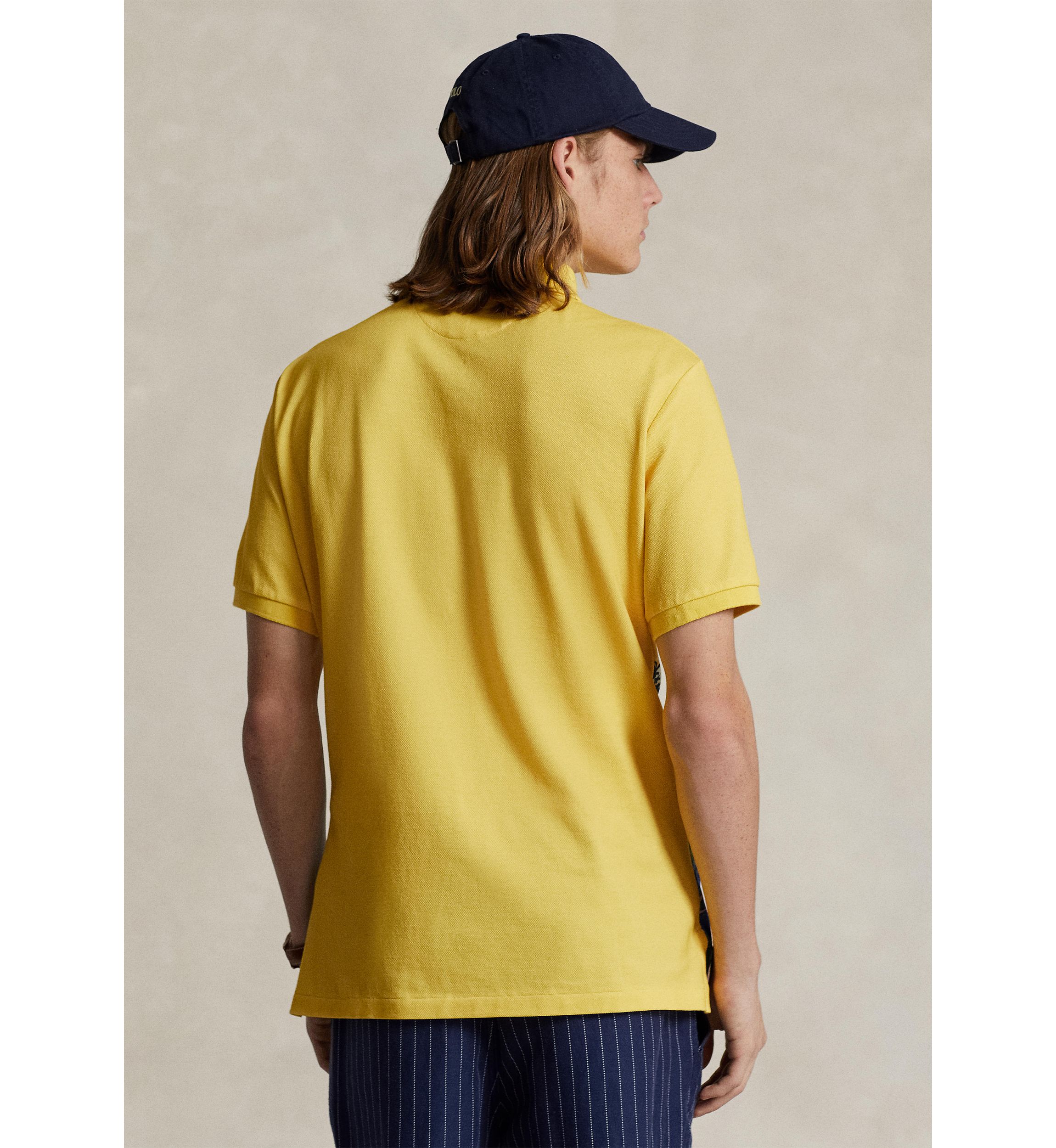 Printed Short Sleeve Mesh Polo Shirt