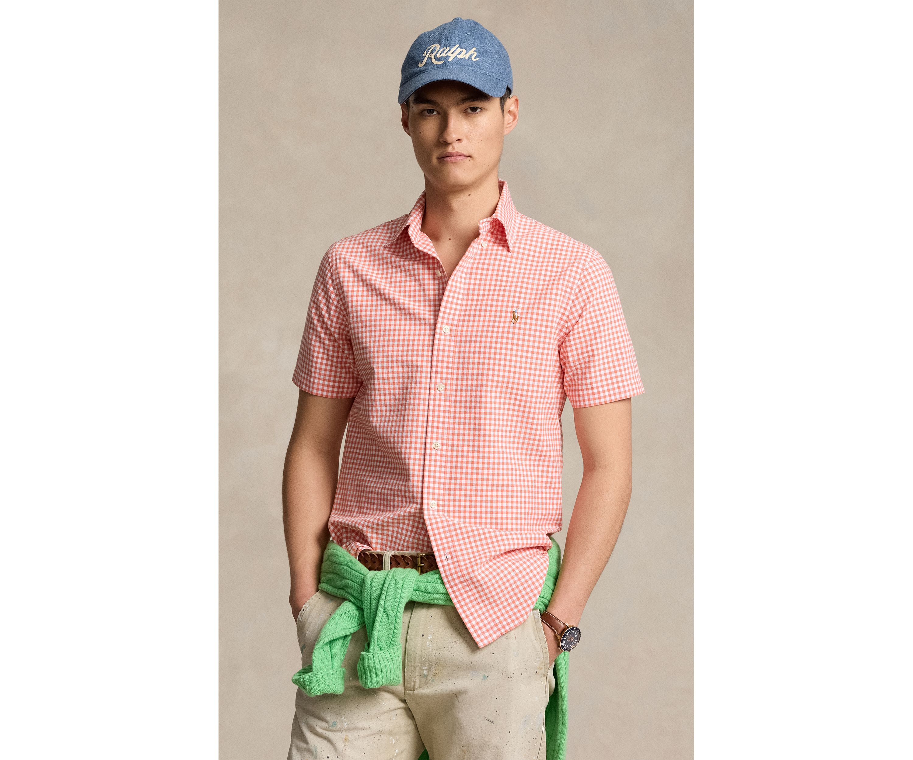 Classic Fit Plaid Oxford Shirt