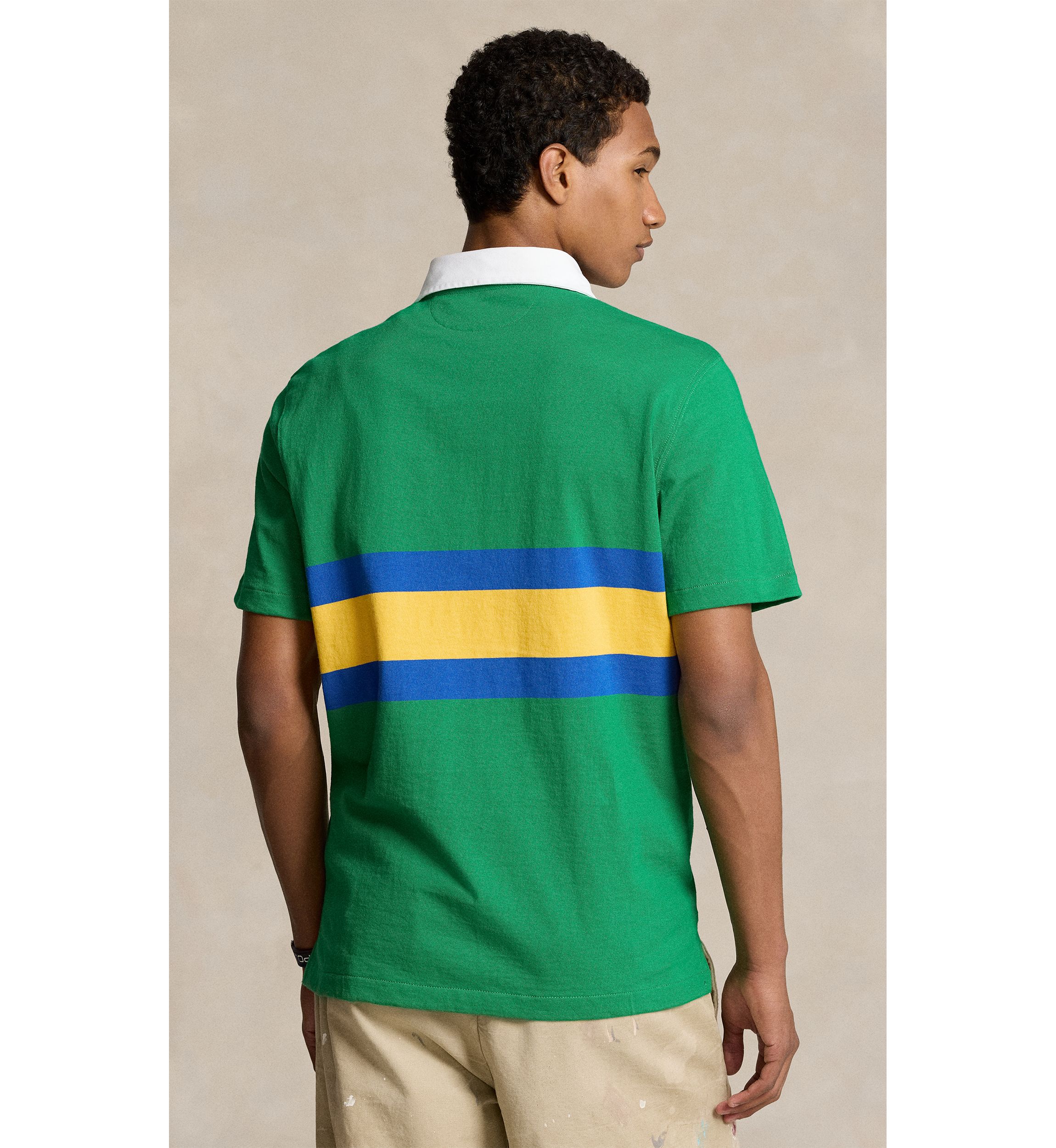 Classic Fit Striped Jersey Rugby Shirt