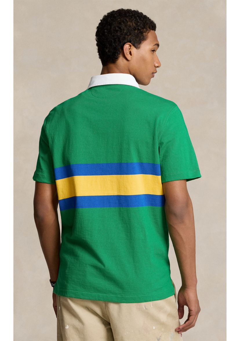 Classic Fit Striped Jersey Rugby Shirt