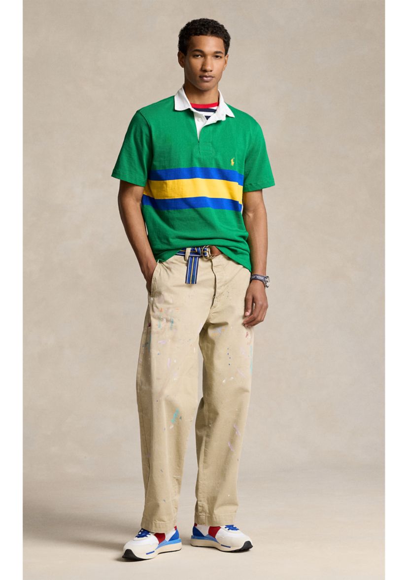 Classic Fit Striped Jersey Rugby Shirt