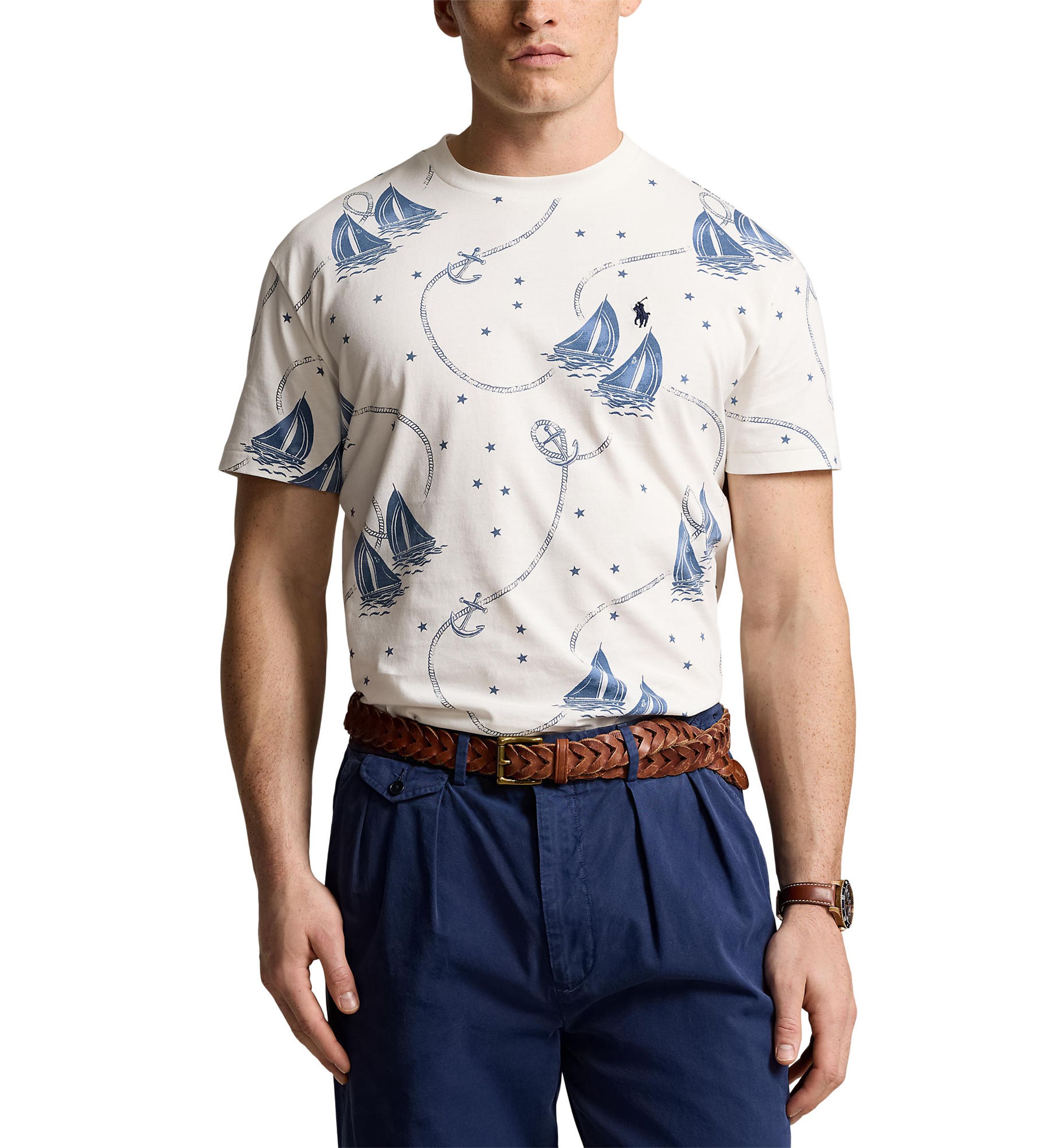 Classic Fit Nautical Jersey T-Shirt