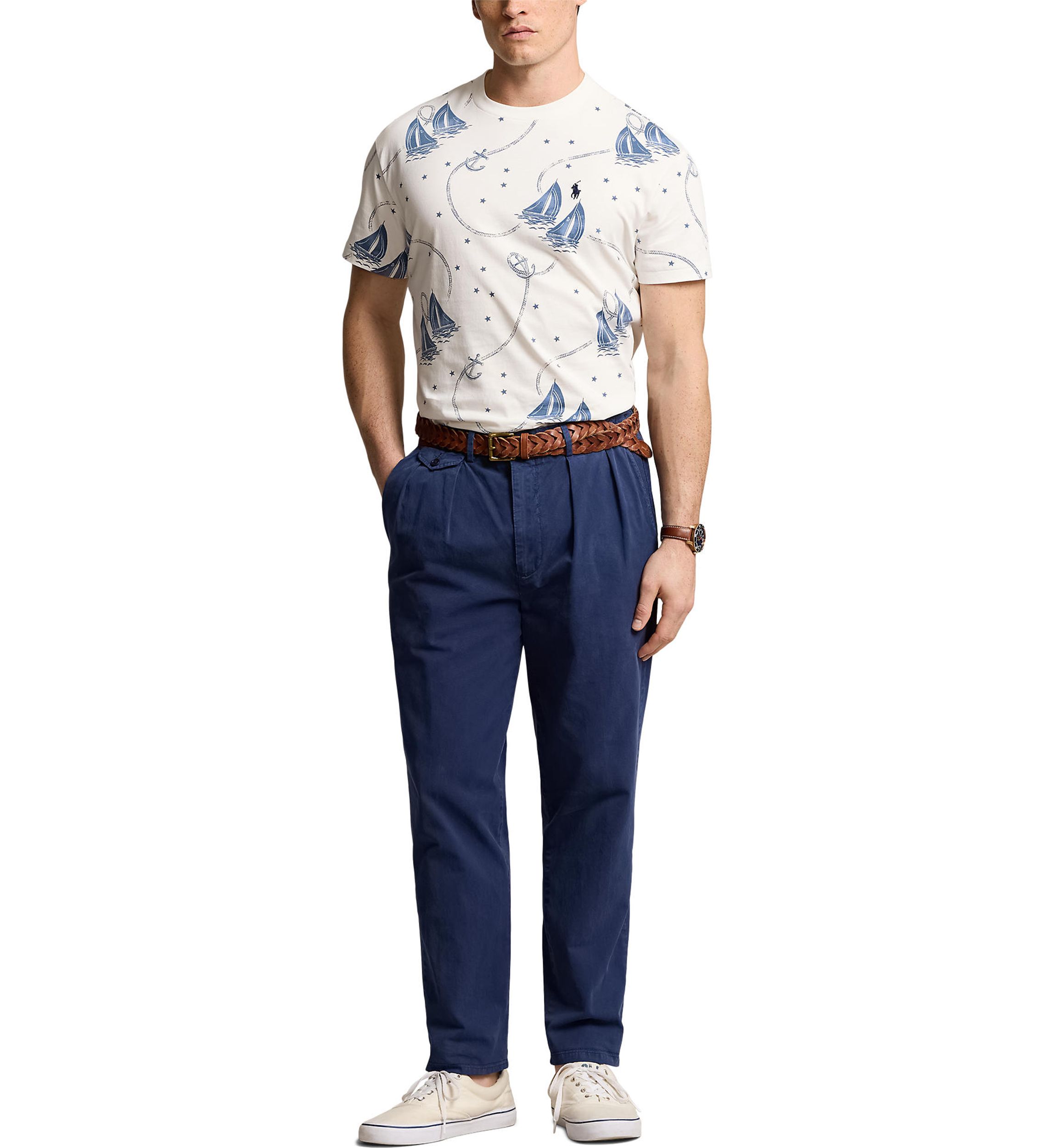 Classic Fit Nautical Jersey T-Shirt