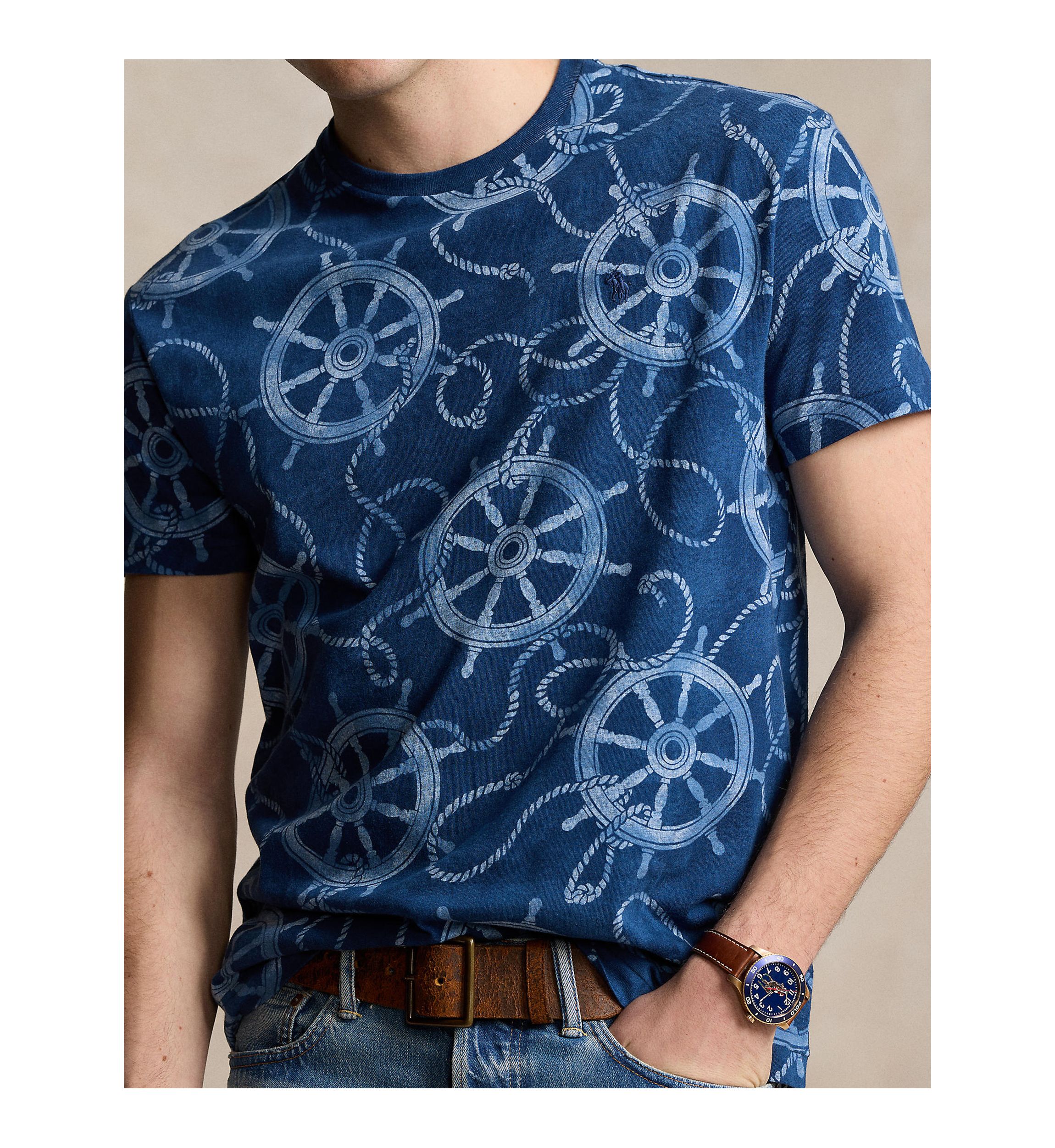 Classic Fit Nautical Jersey T-Shirt