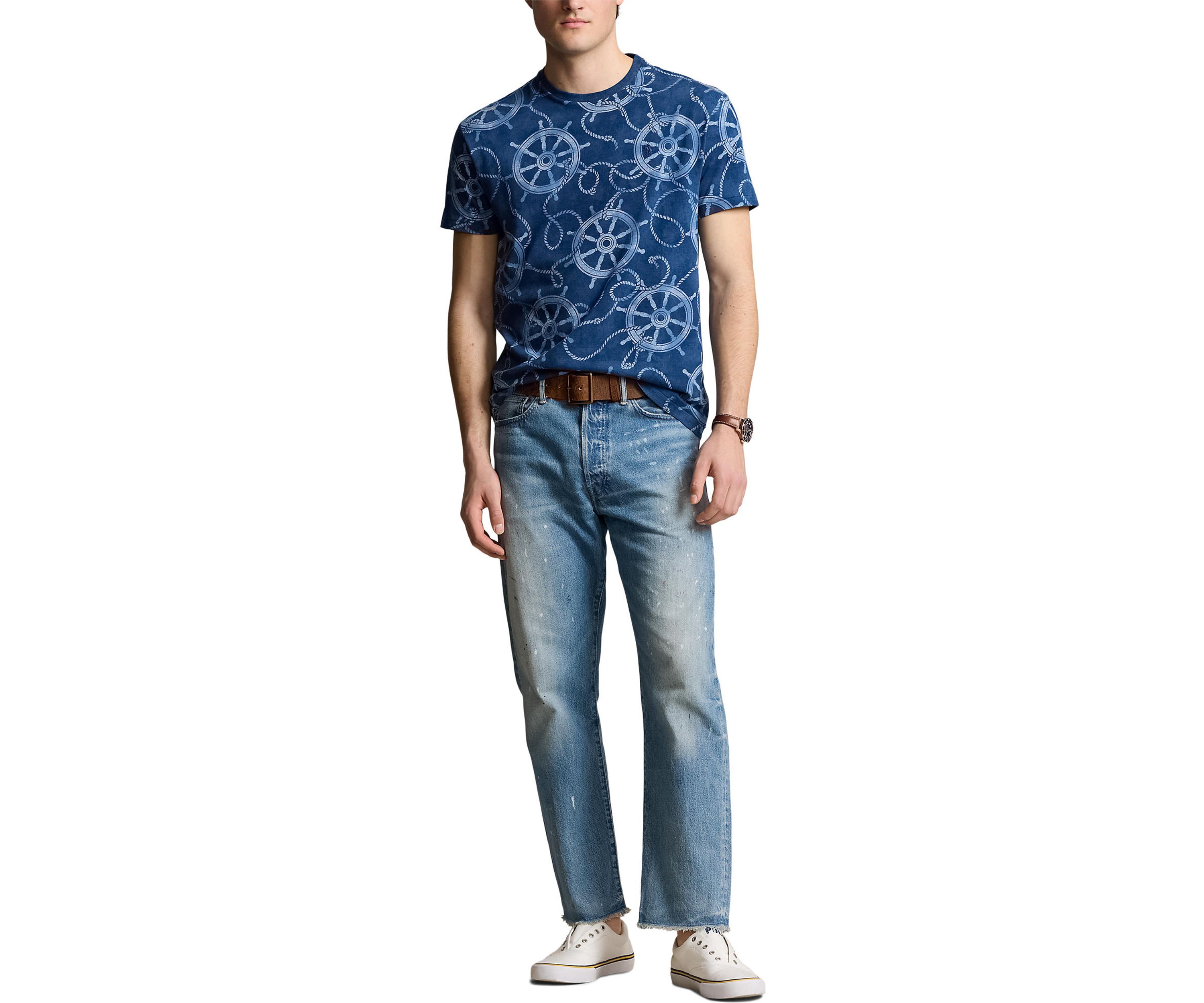 Classic Fit Nautical Jersey T-Shirt