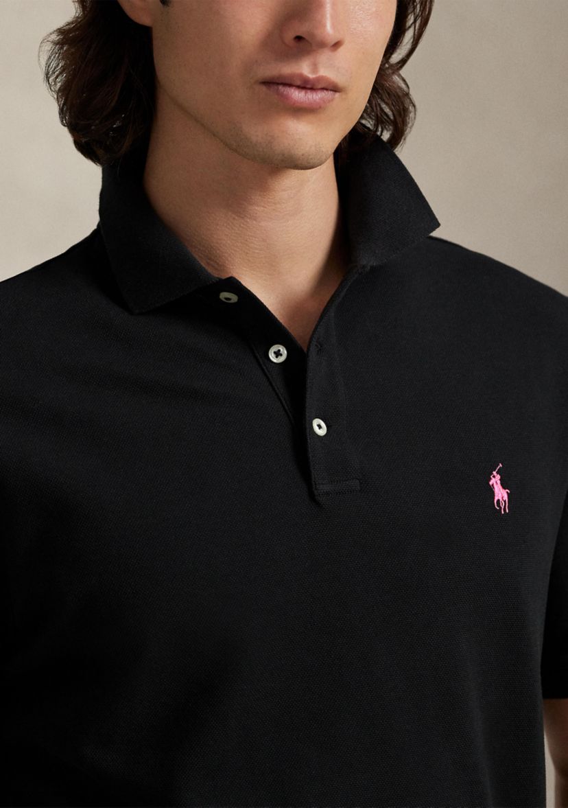 Pink Pony Stretch Mesh Polo Shirt