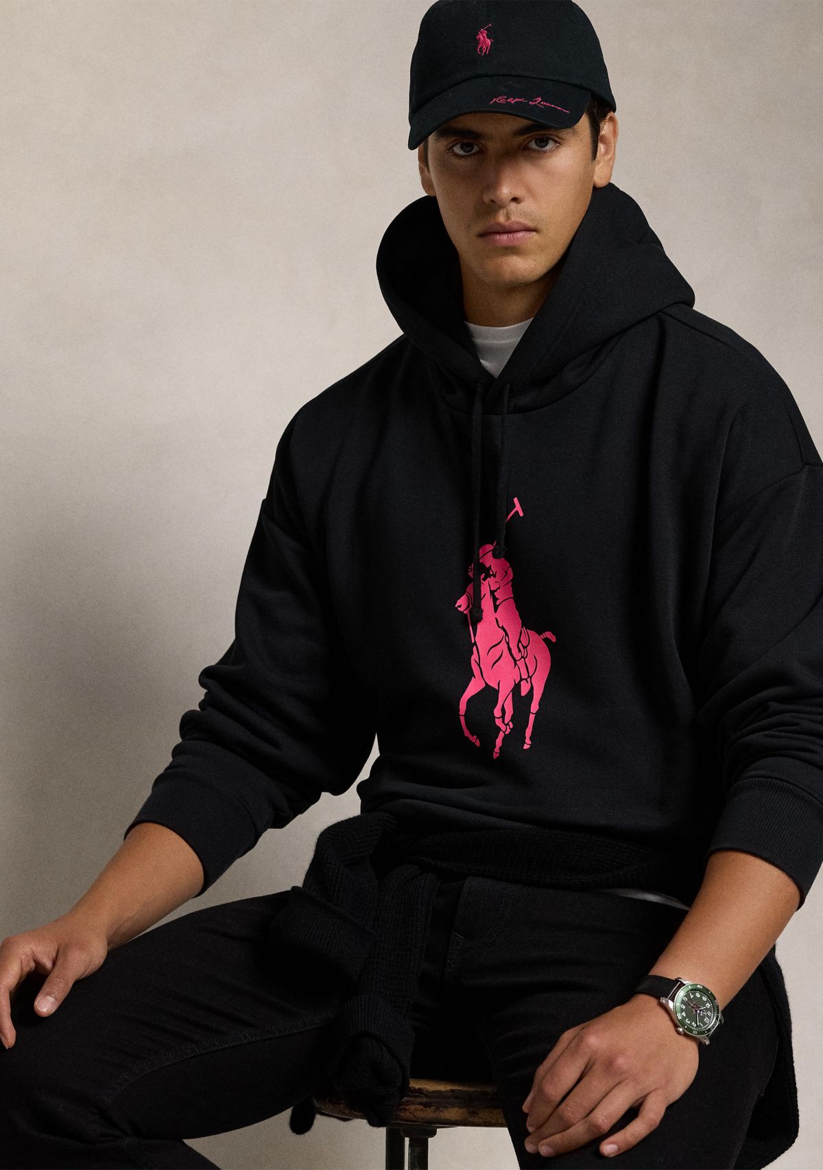 Pink Pony Relaxed Fit Hoodie