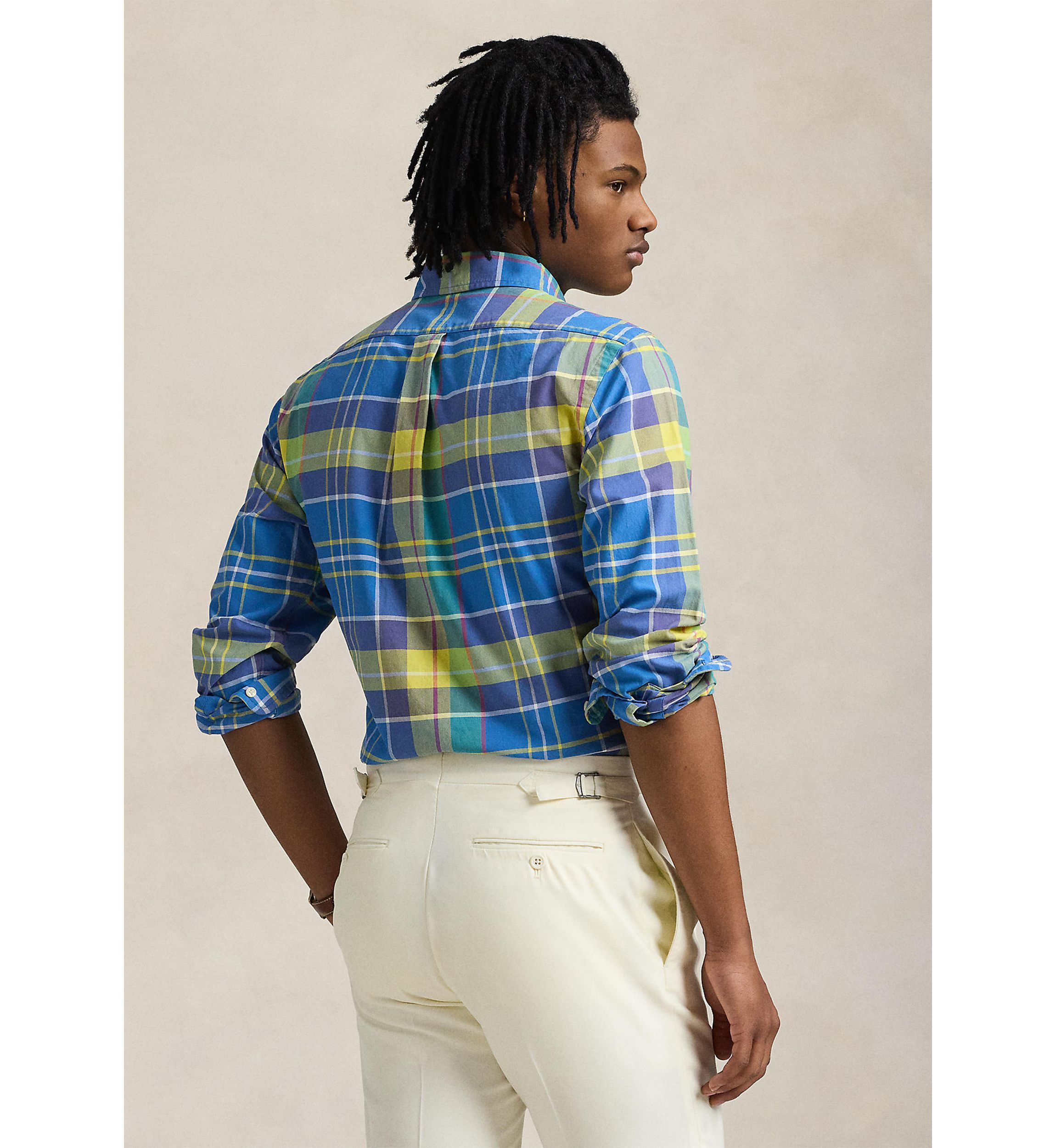 Classic Fit Plaid Oxford Shirt