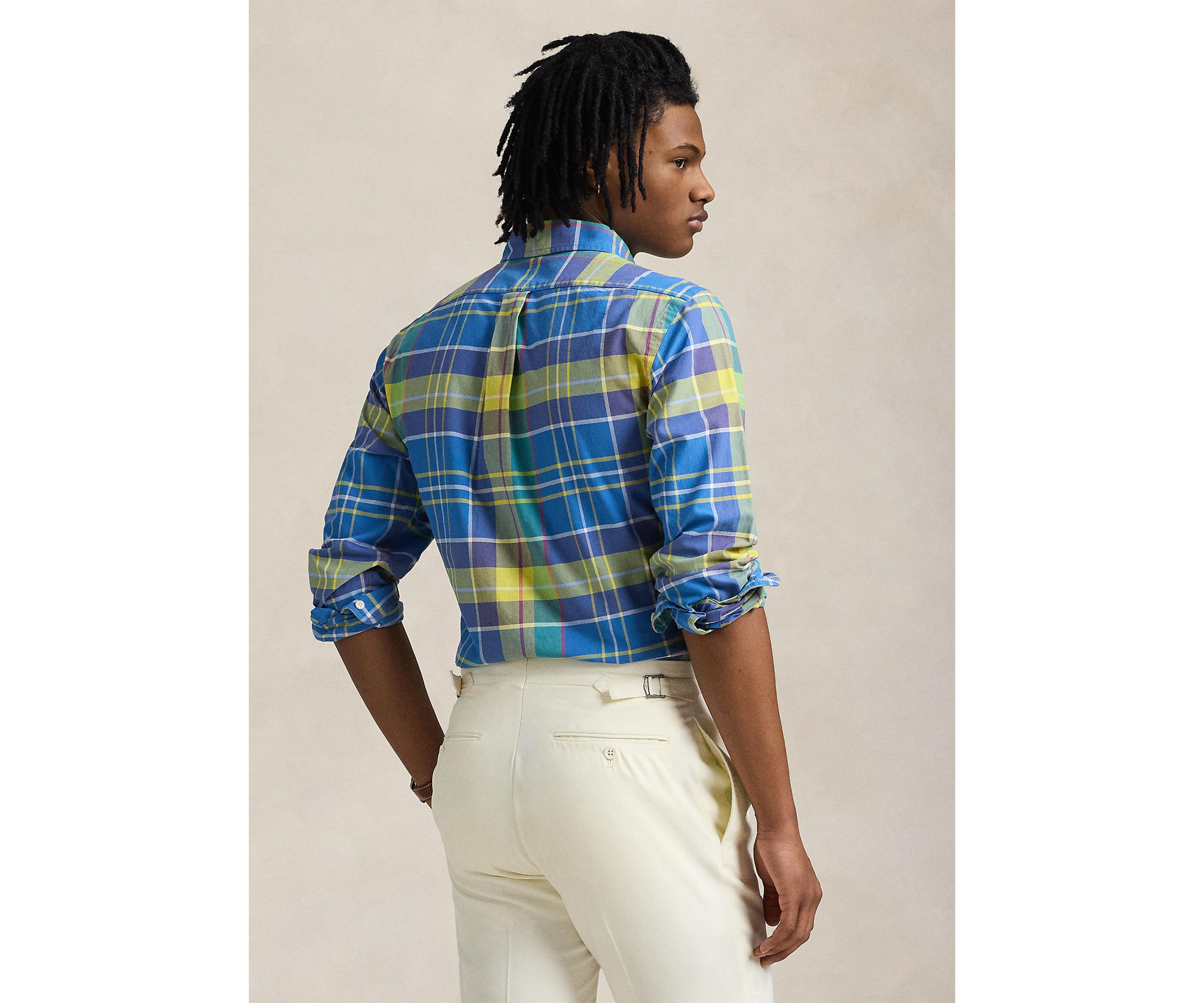Classic Fit Plaid Oxford Shirt