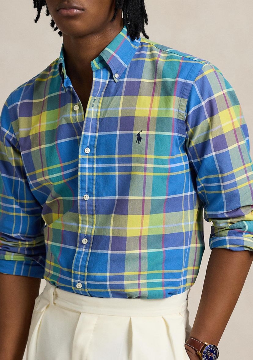 Classic Fit Plaid Oxford Shirt