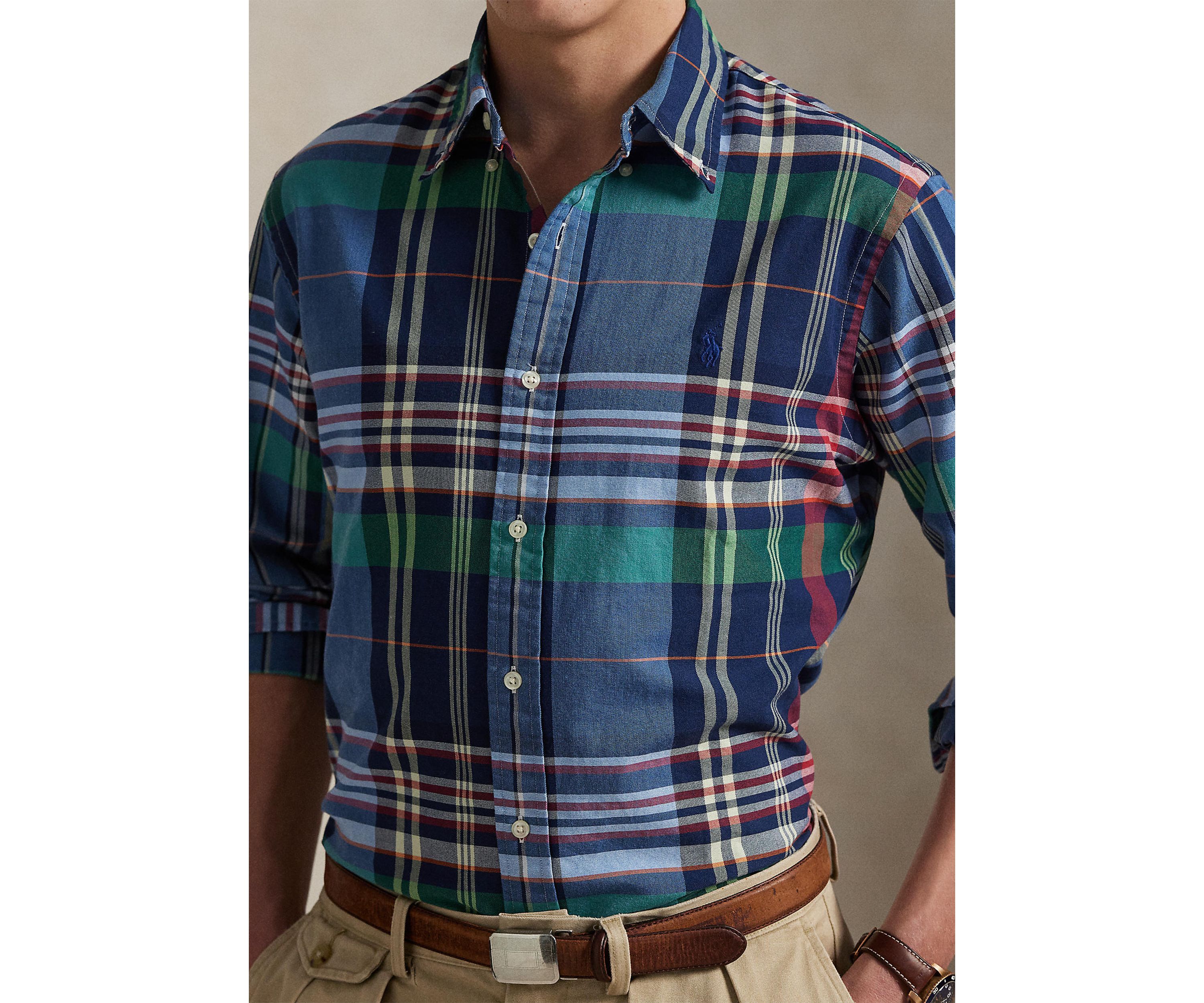Classic Fit Plaid Oxford Shirt