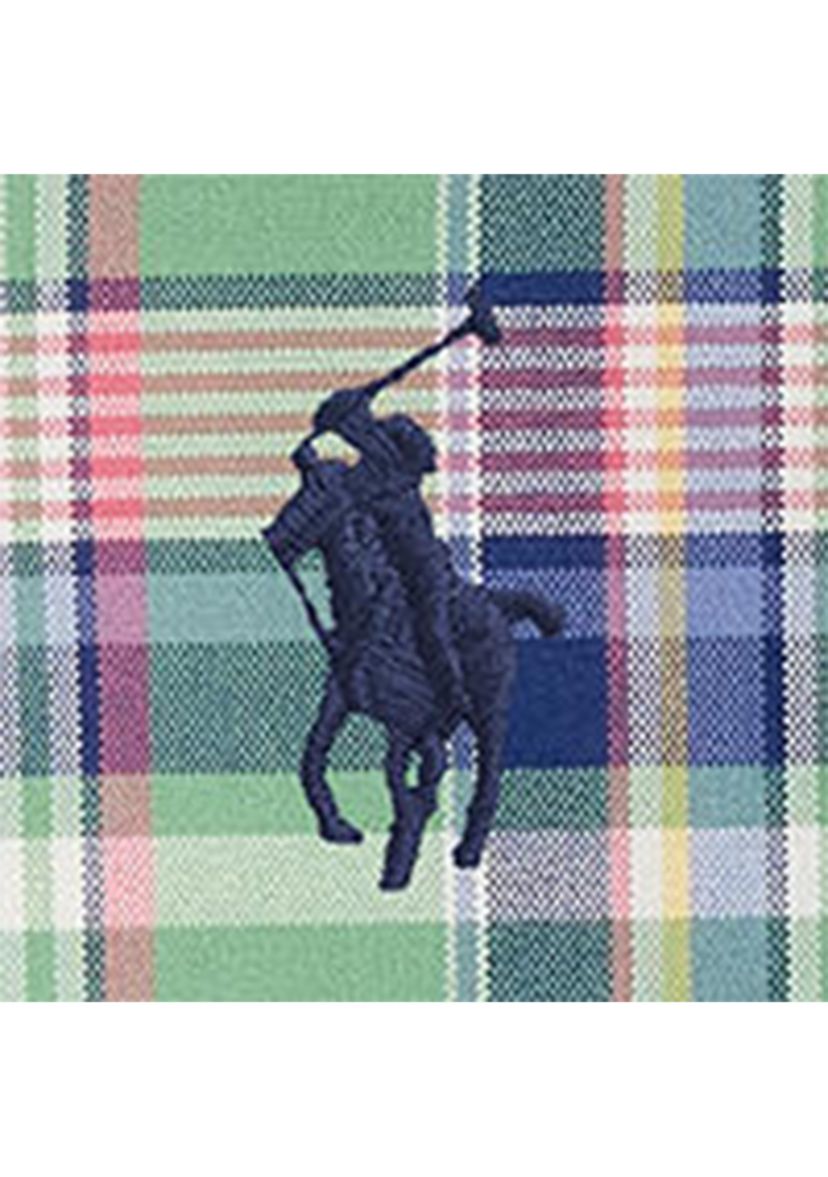 Mens Classic Fit Plaid Oxford Shirt