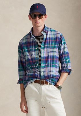 Polo Ralph Lauren Men's Classic Fit Striped Oxford Shirt, Large