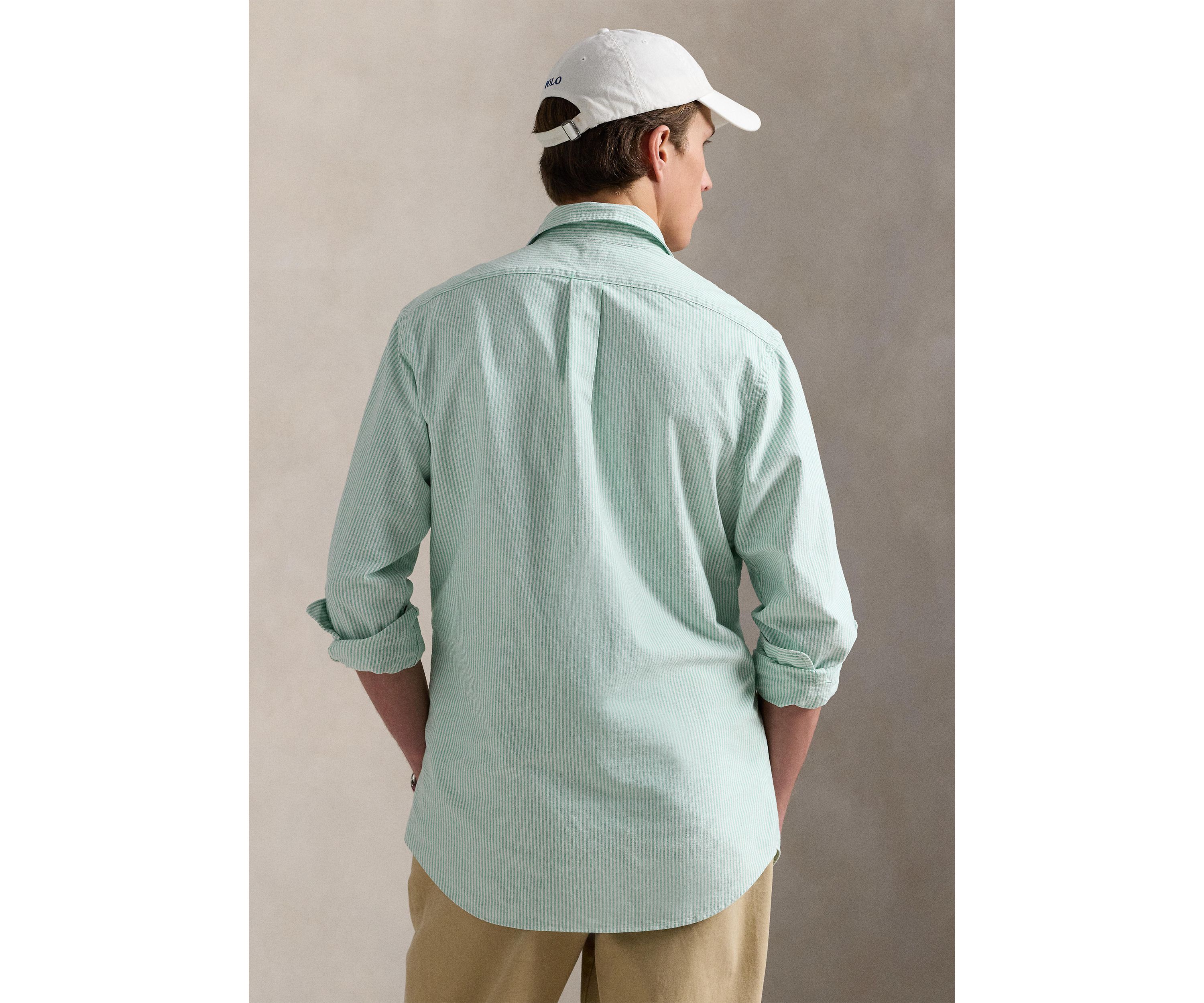 Classic Fit Striped Oxford Shirt