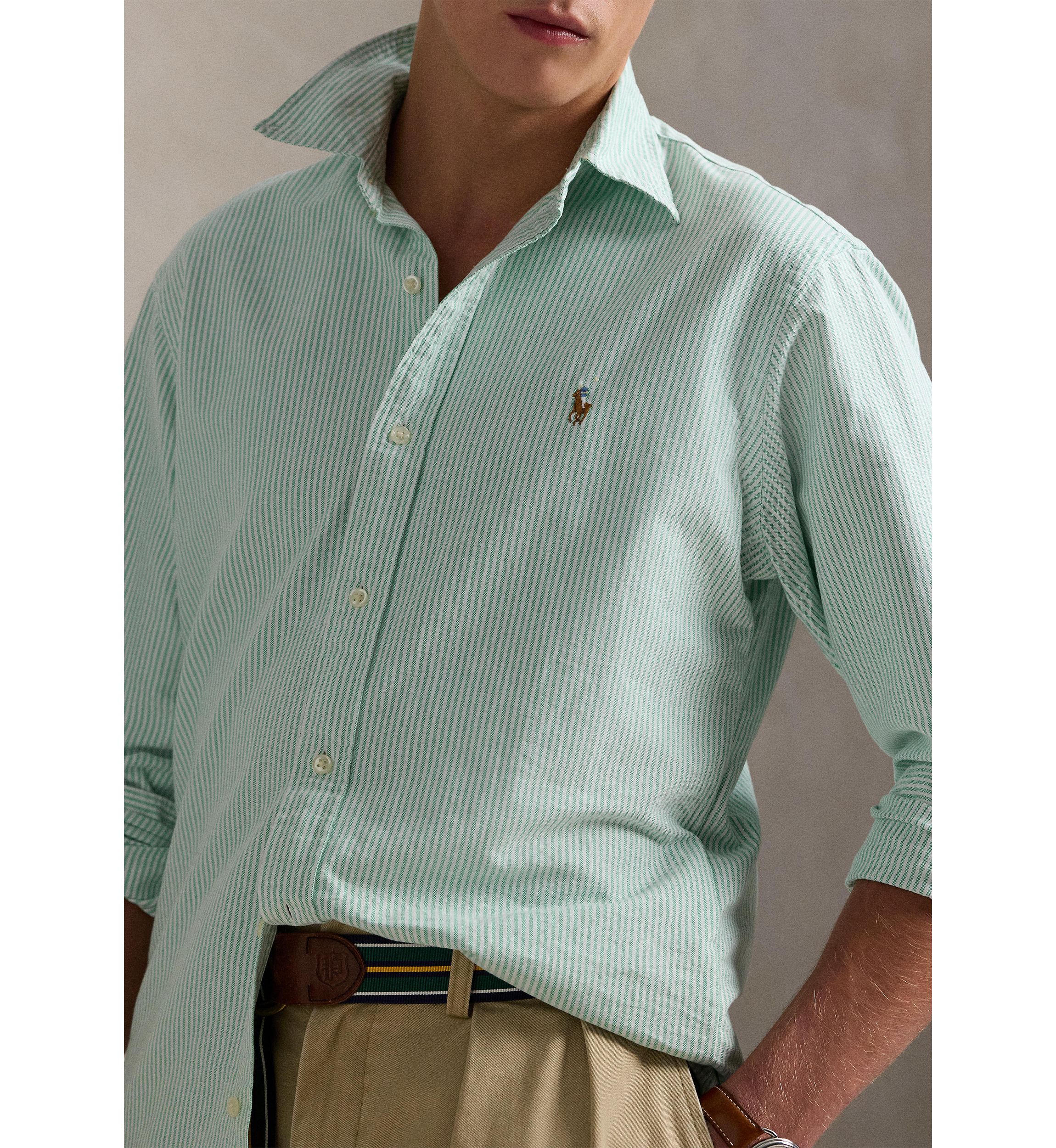 Classic Fit Striped Oxford Shirt