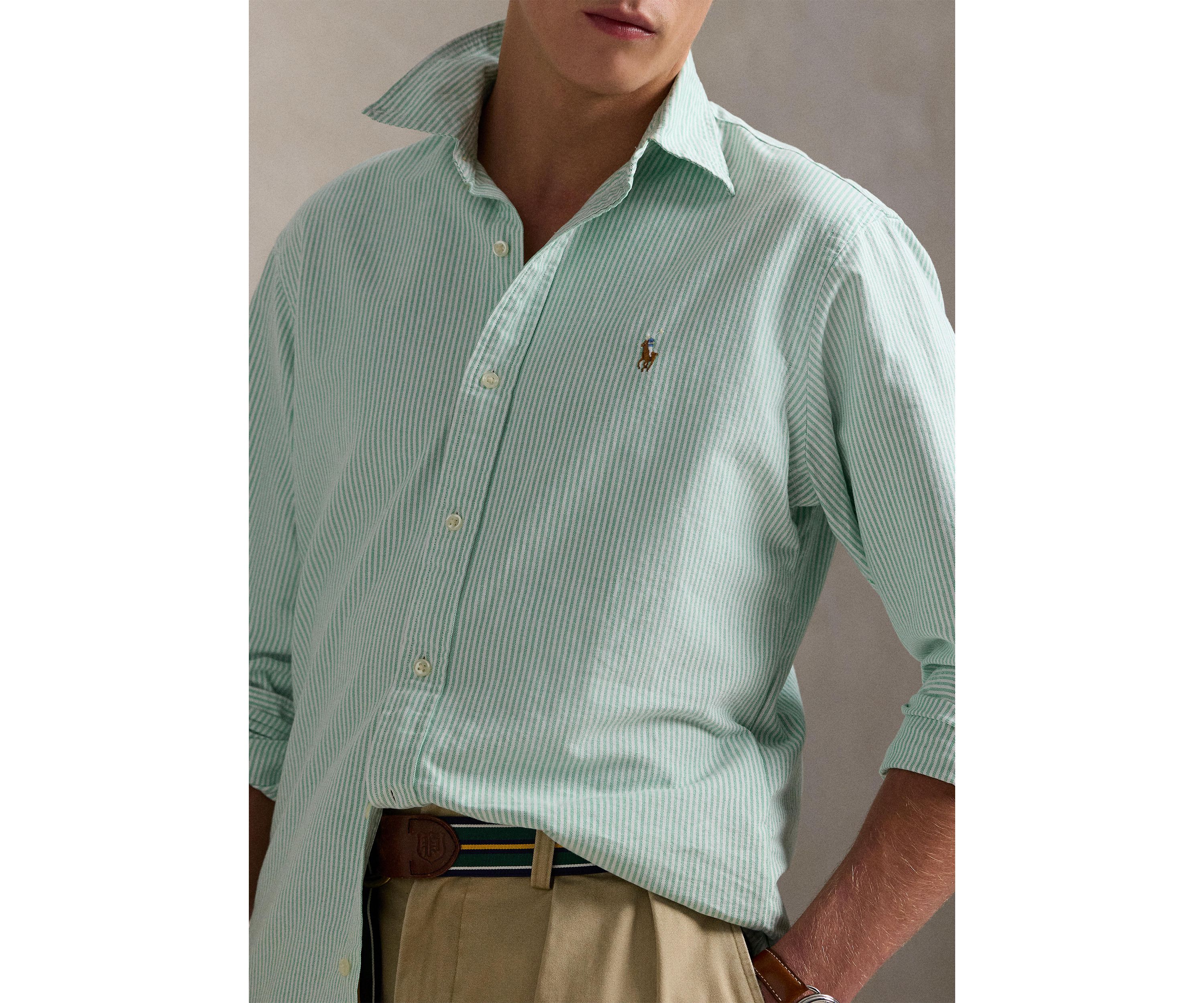 Classic Fit Striped Oxford Shirt