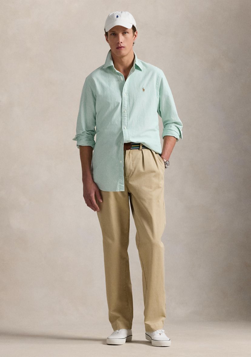 Classic Fit Striped Oxford Shirt