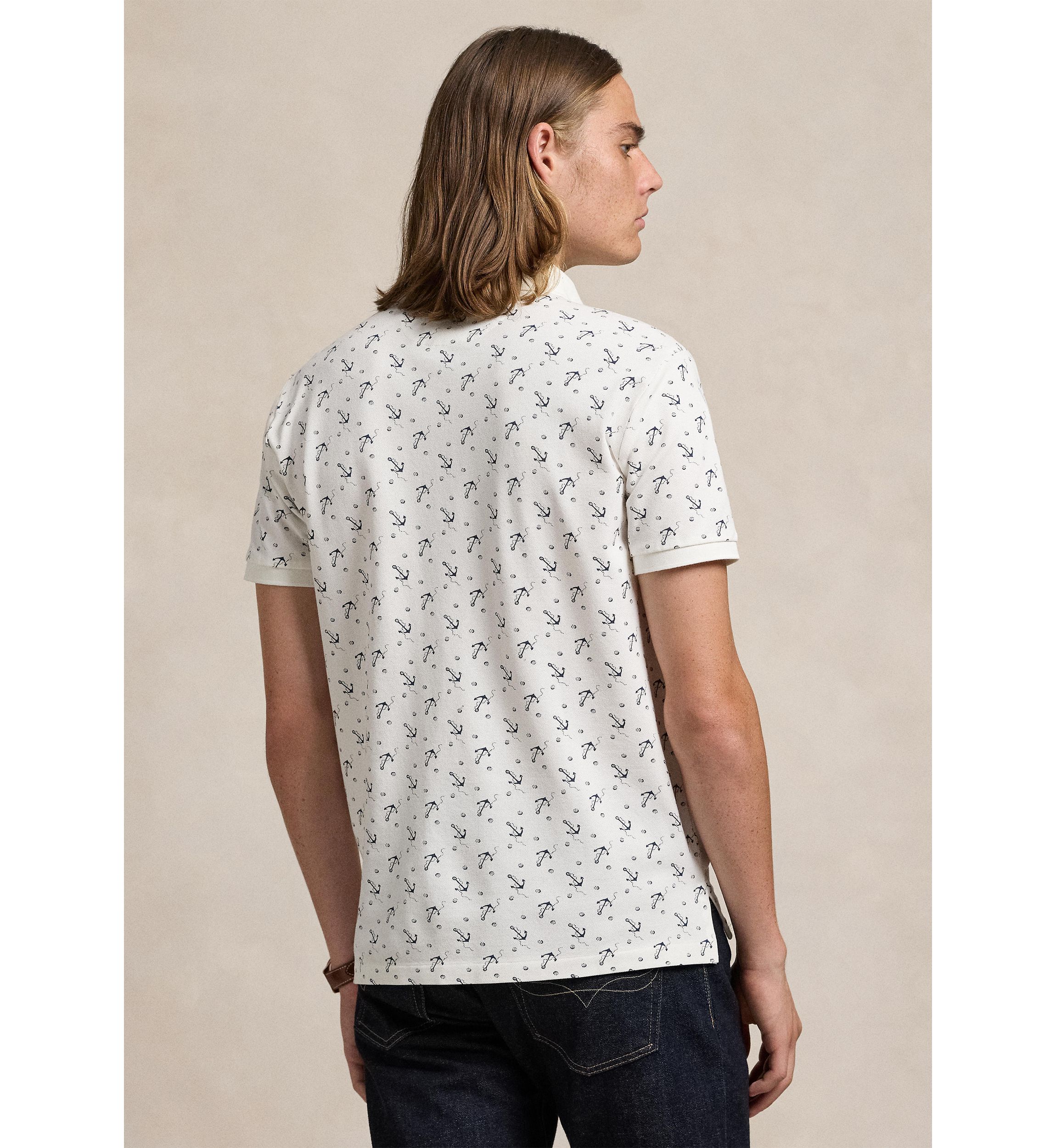 Classic Fit Stretch Mesh Polo Shirt