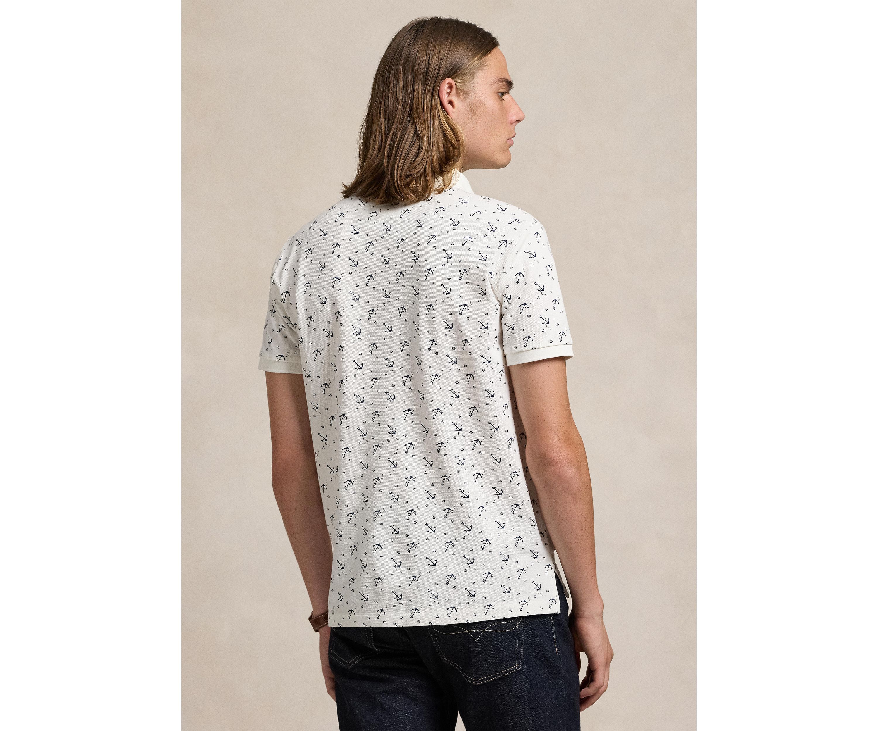 Classic Fit Stretch Mesh Polo Shirt