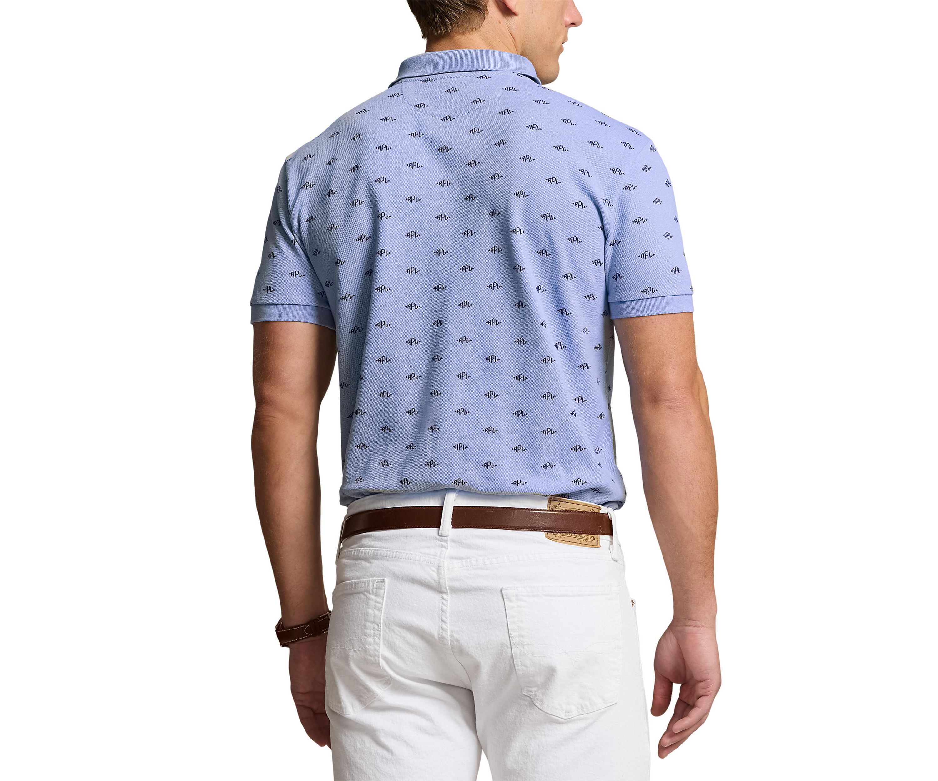 Classic Fit Monogram Stretch Polo Shirt