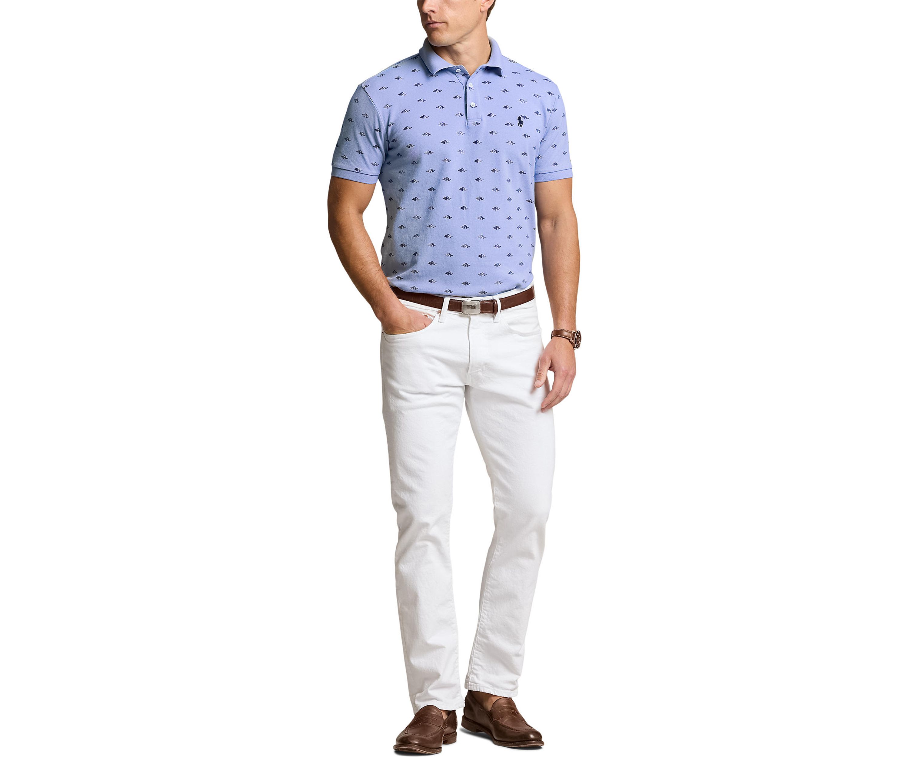 Classic Fit Monogram Stretch Polo Shirt