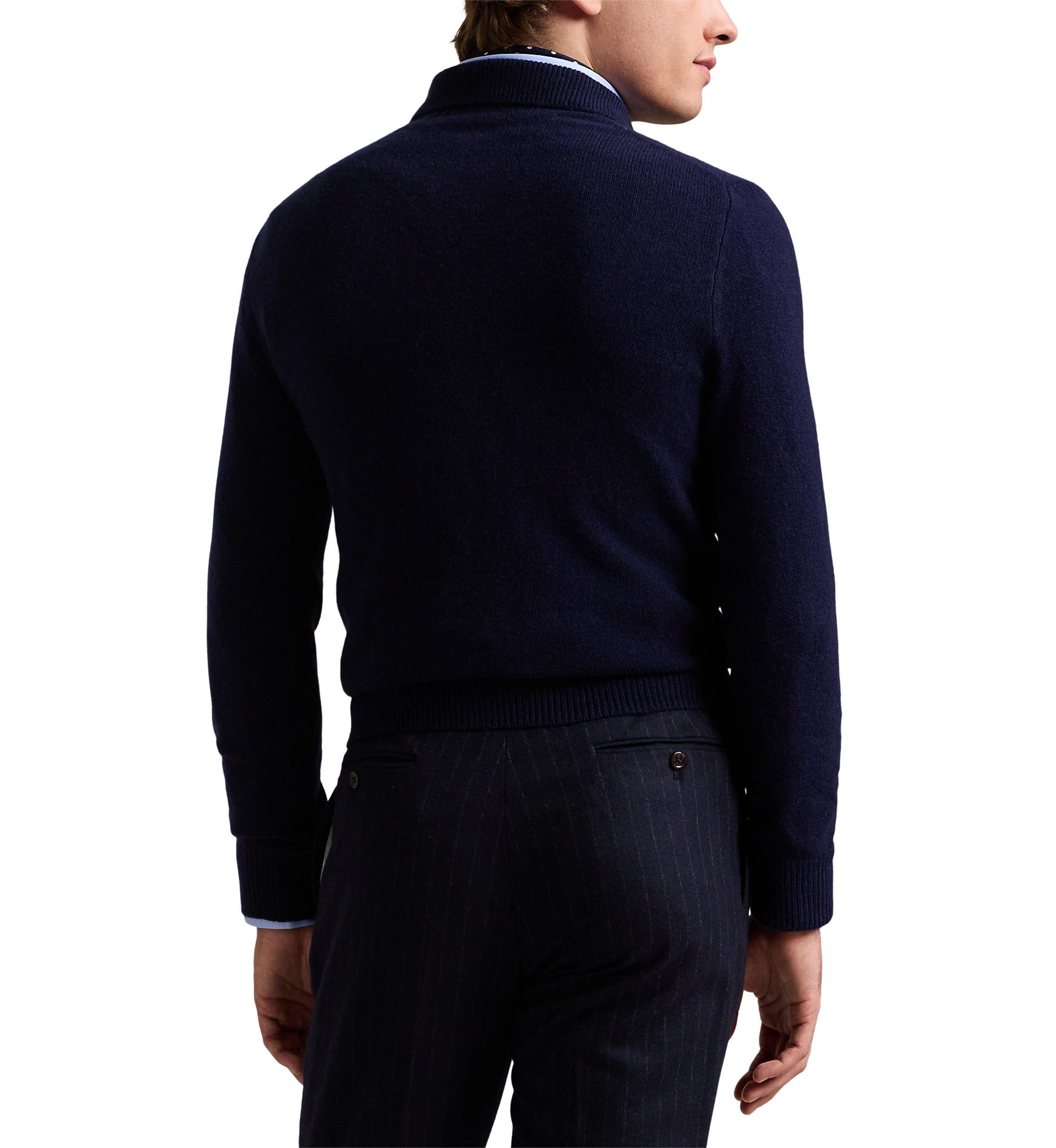 Wool-Cashmere Polo-Collar Sweater