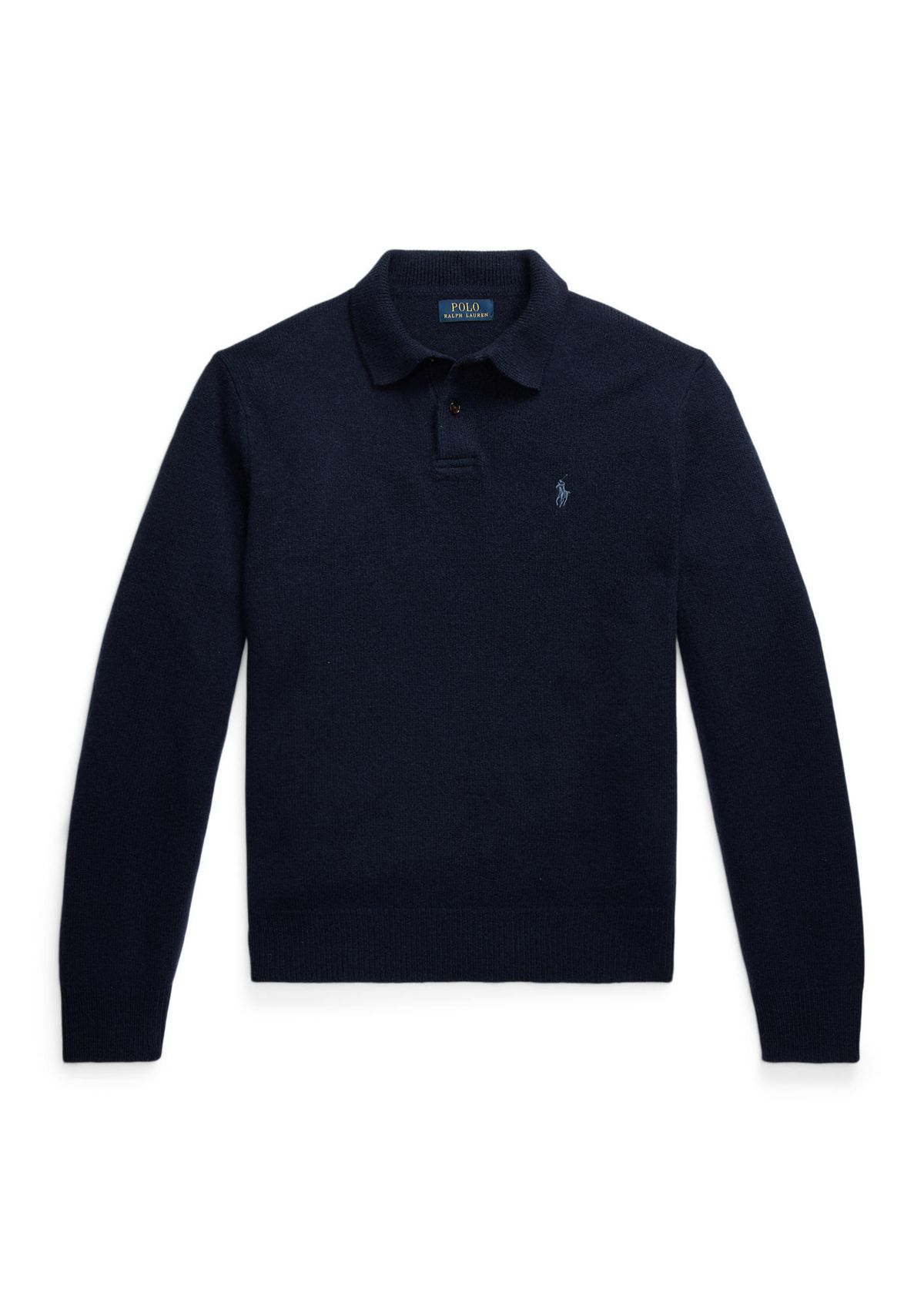 Wool-Cashmere Polo-Collar Sweater
