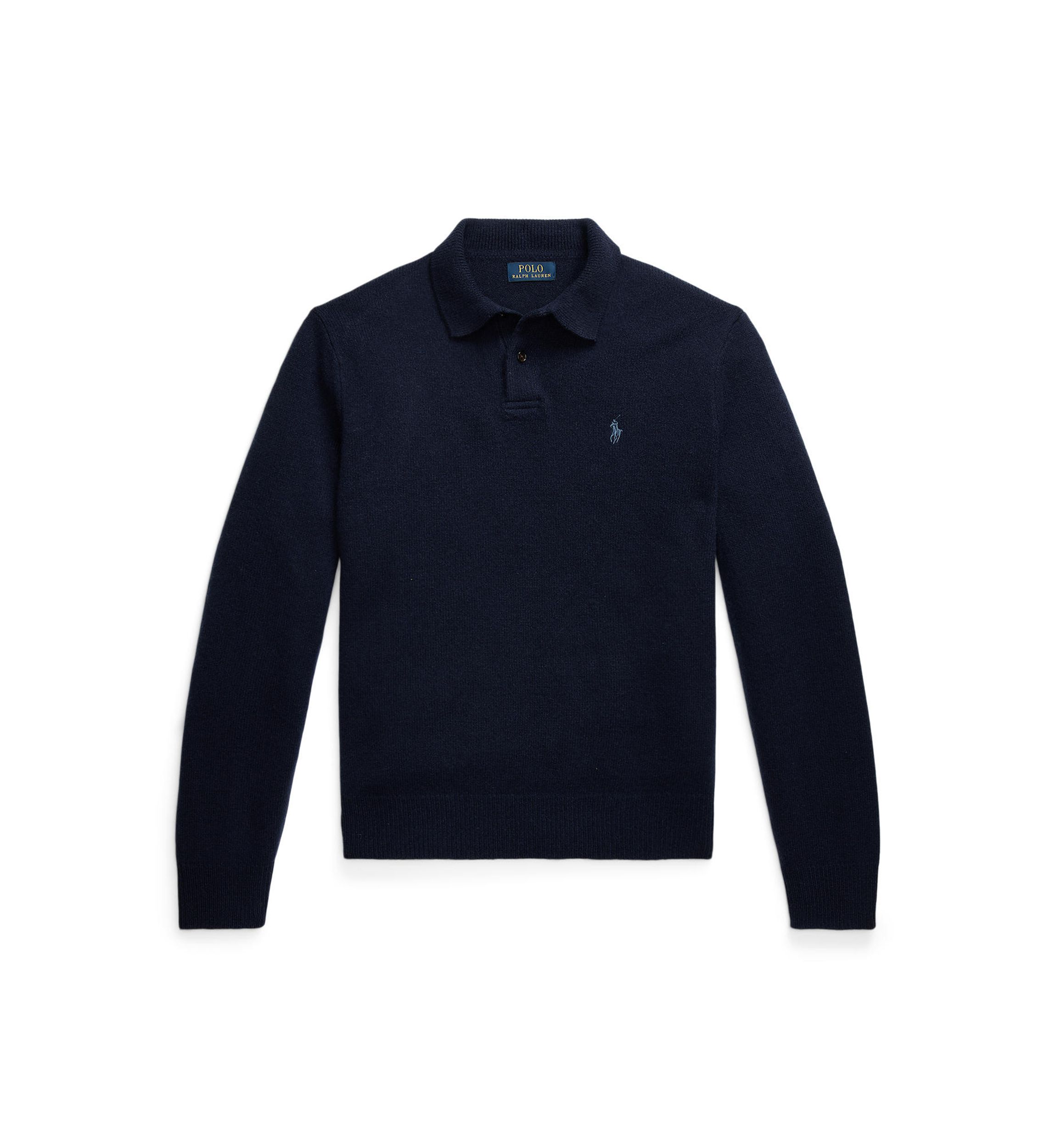 Wool-Cashmere Polo-Collar Sweater