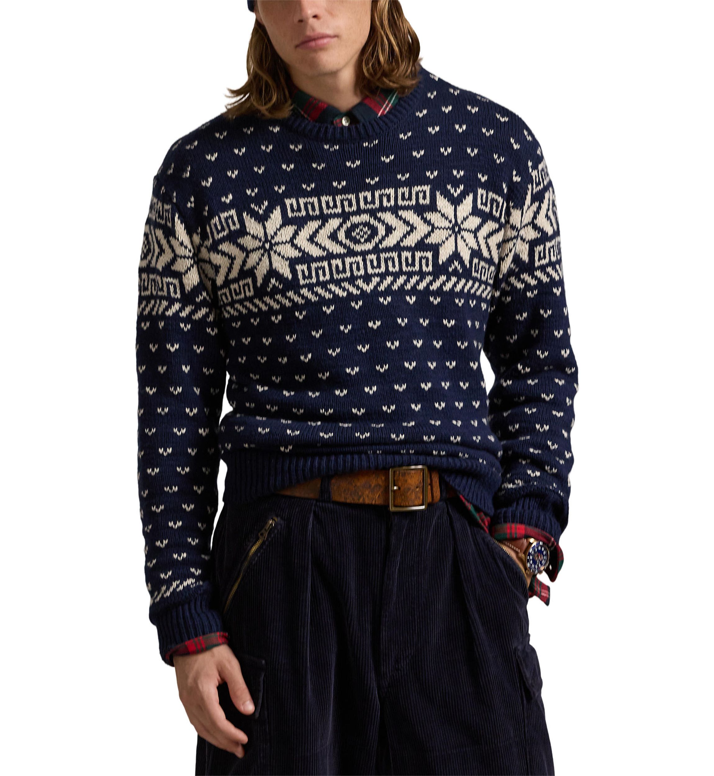 Snowflake Cotton-Cashmere Sweater