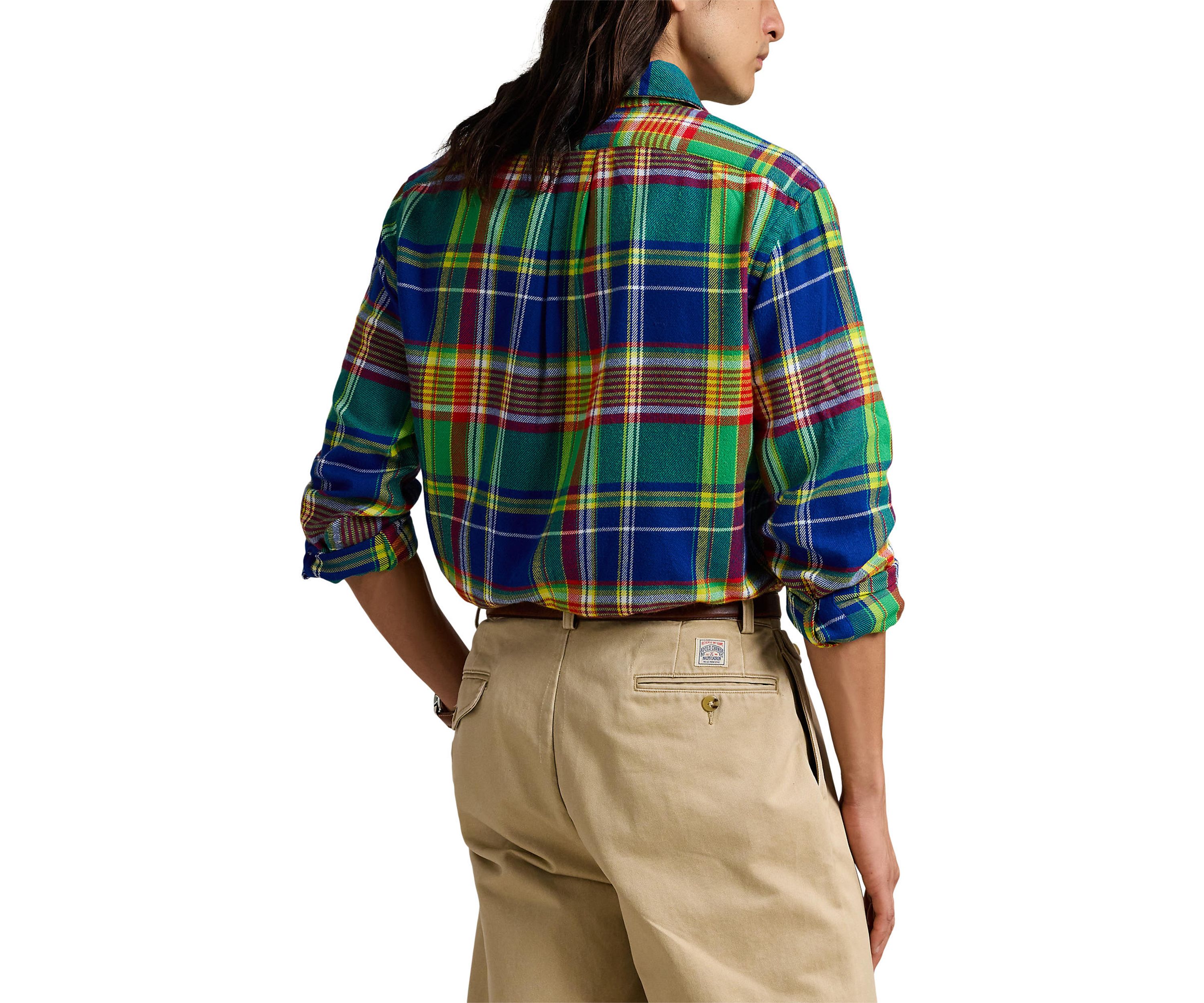 Classic Fit Plaid Brushed Flannel Shirt