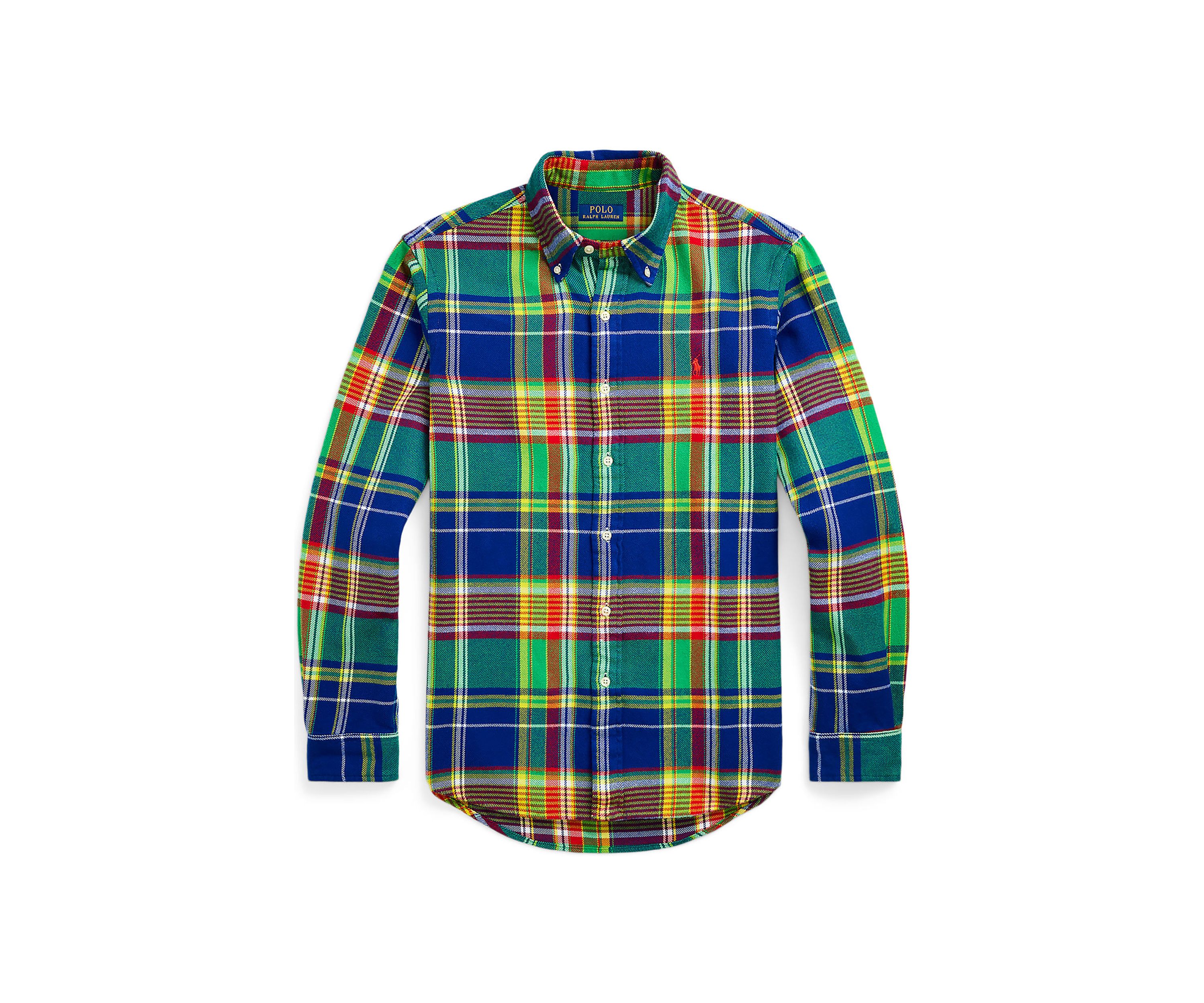 Classic Fit Plaid Brushed Flannel Shirt