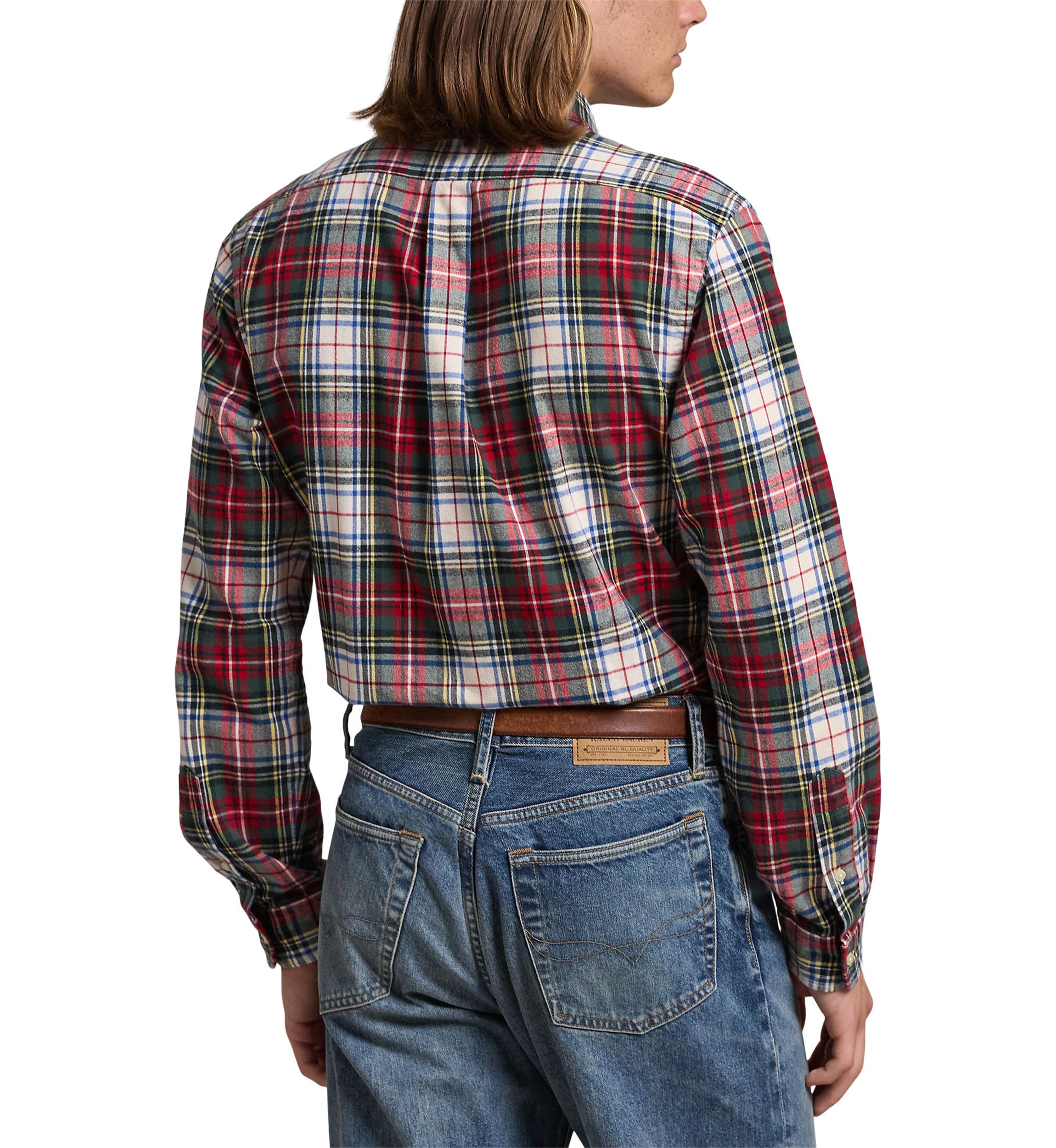Classic Fit Plaid Brushed Oxford Shirt
