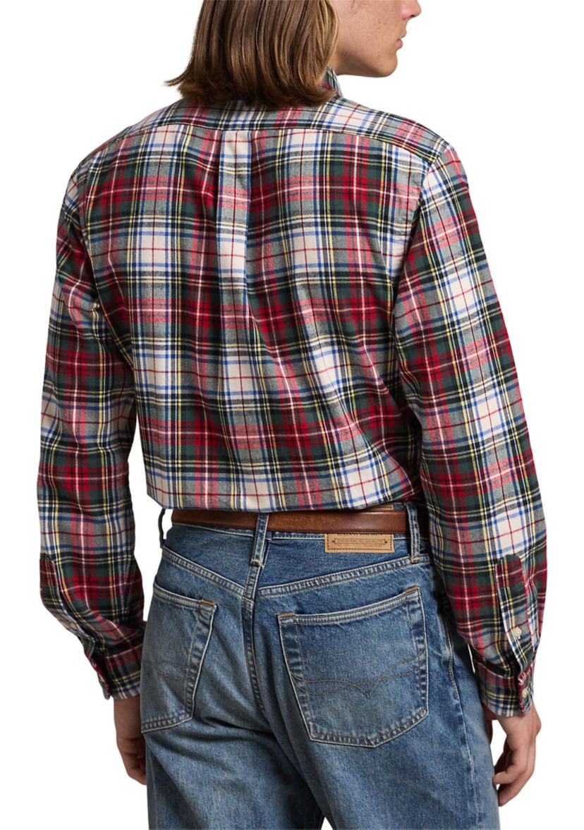 Classic Fit Plaid Brushed Oxford Shirt