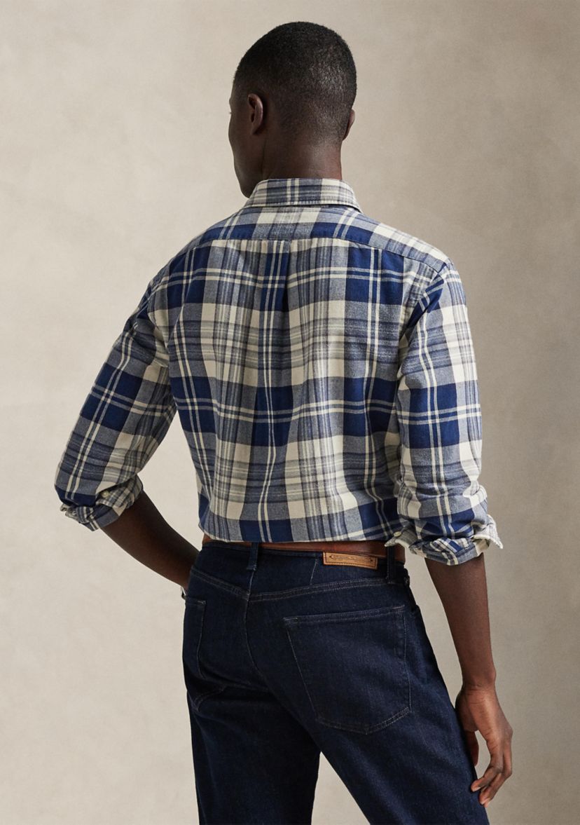 Classic Fit Plaid Brushed Oxford Shirt