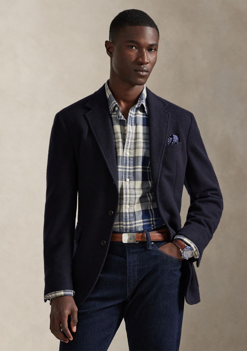 Classic Fit Plaid Brushed Oxford Shirt