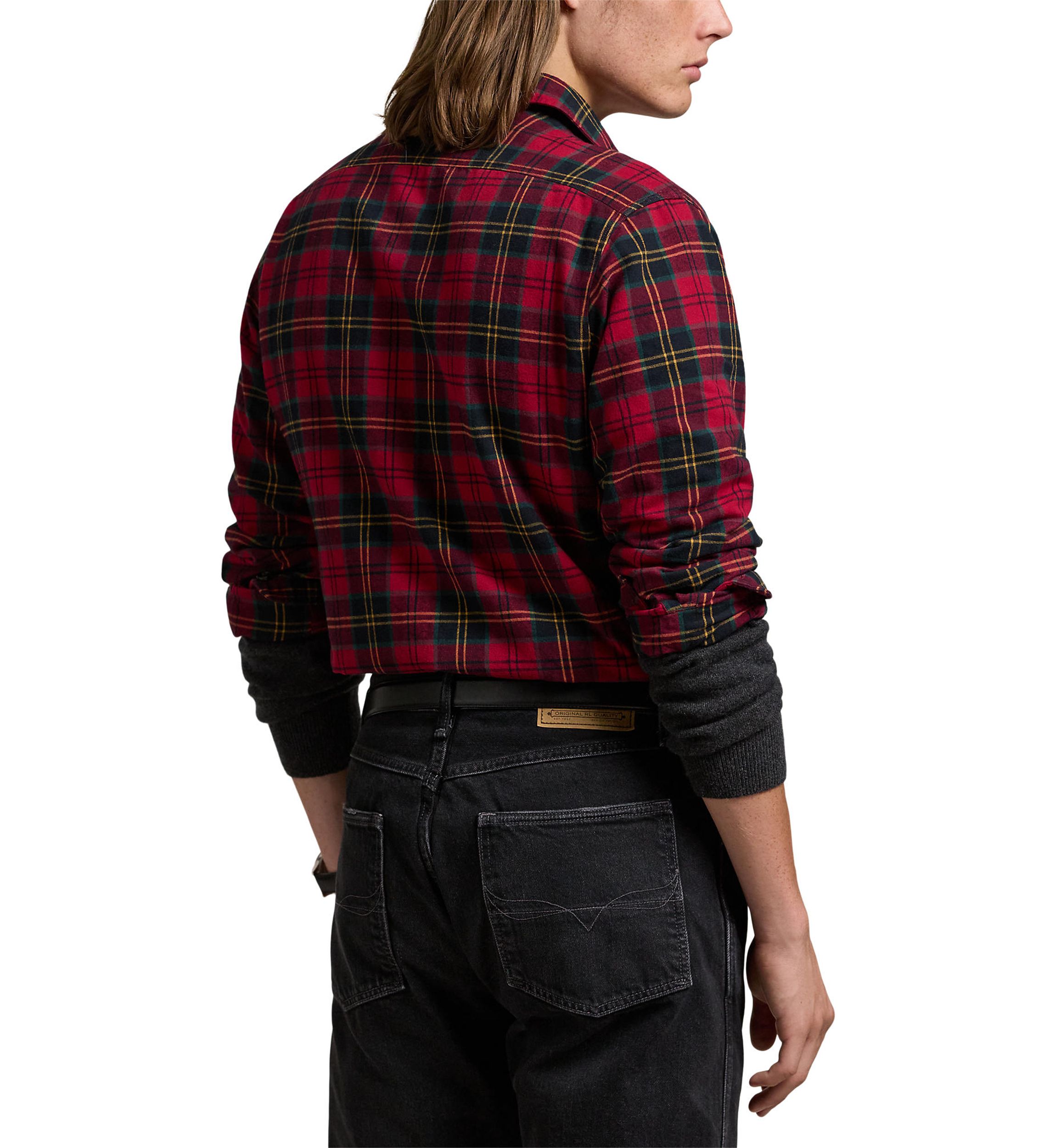 Classic Fit Plaid Brushed Oxford Shirt