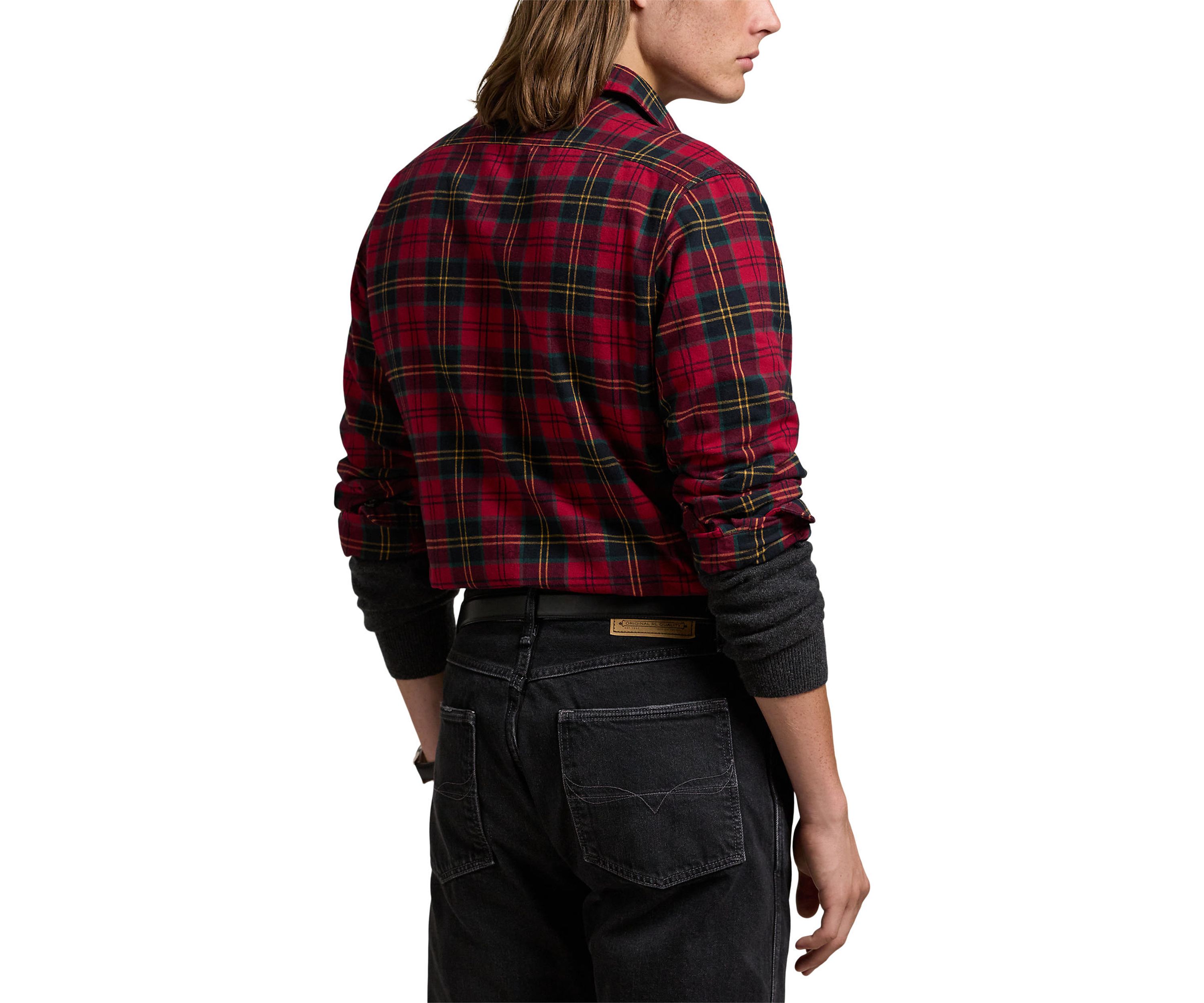 Classic Fit Plaid Brushed Oxford Shirt