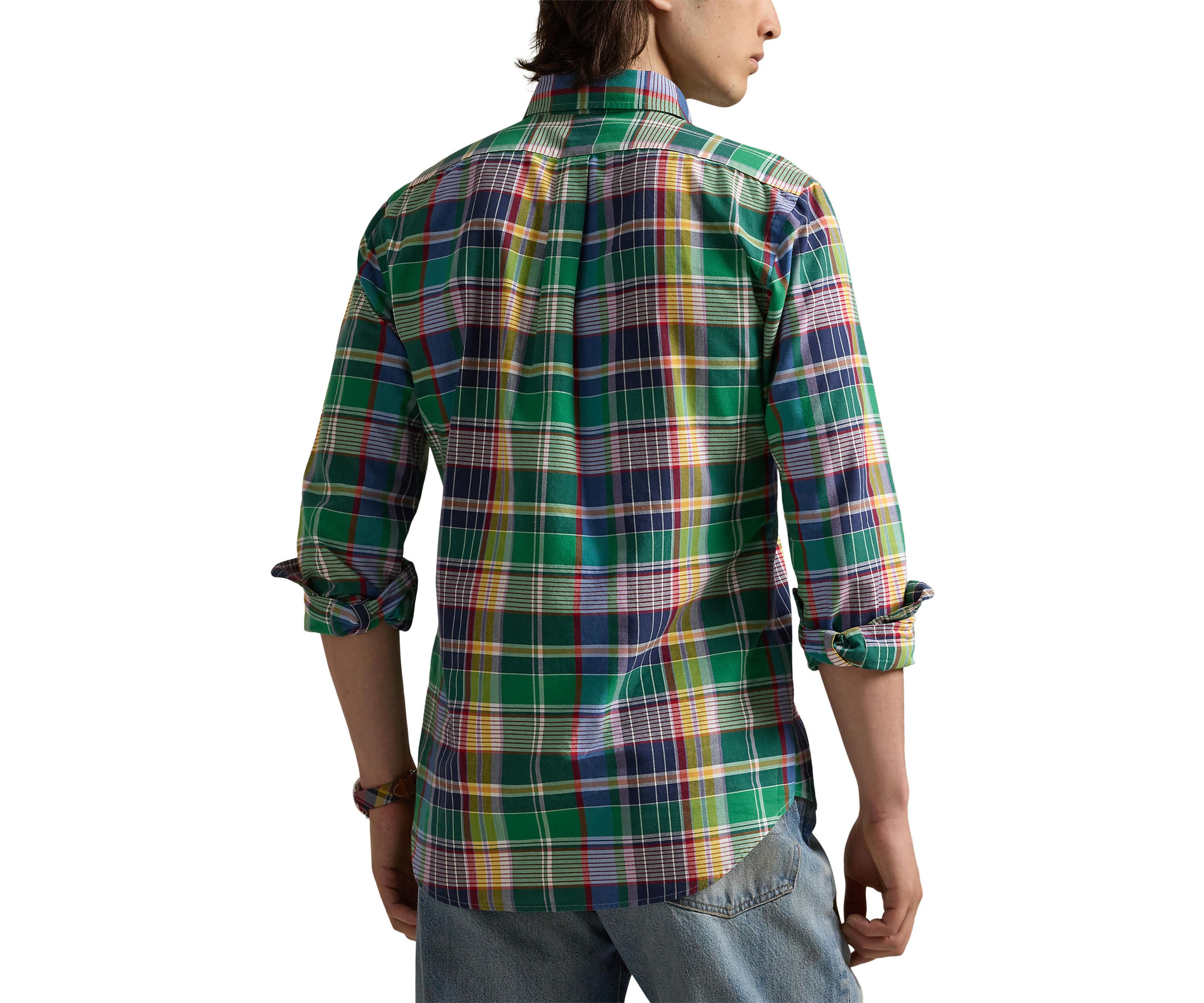 Classic Fit Plaid Oxford Shirt