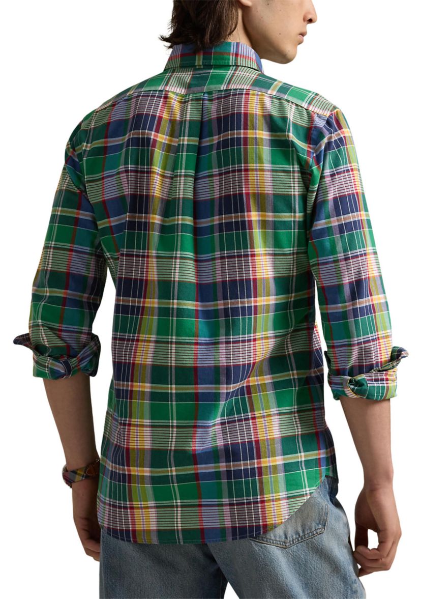 Classic Fit Plaid Oxford Shirt
