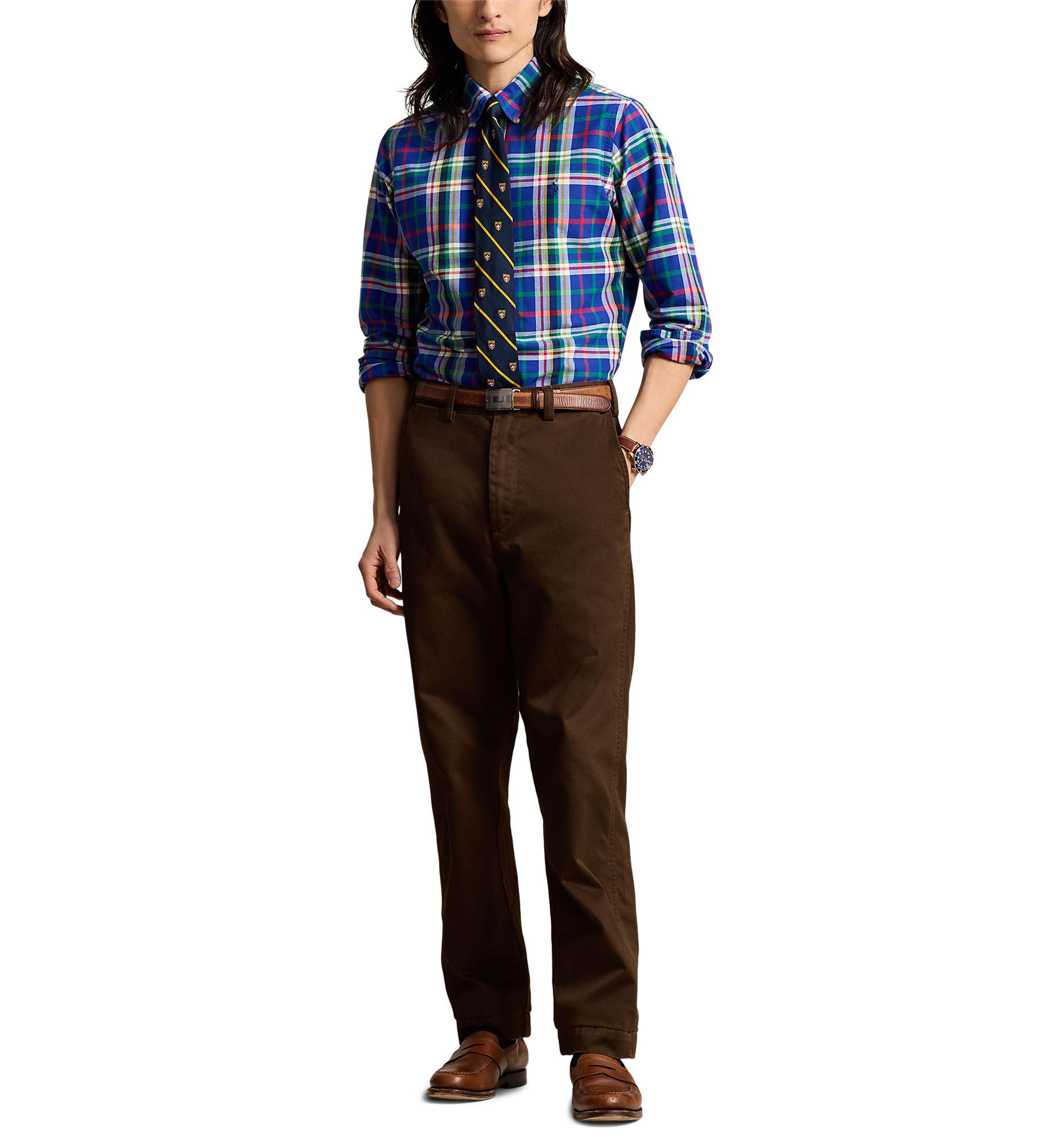 Classic Fit Plaid Oxford Shirt