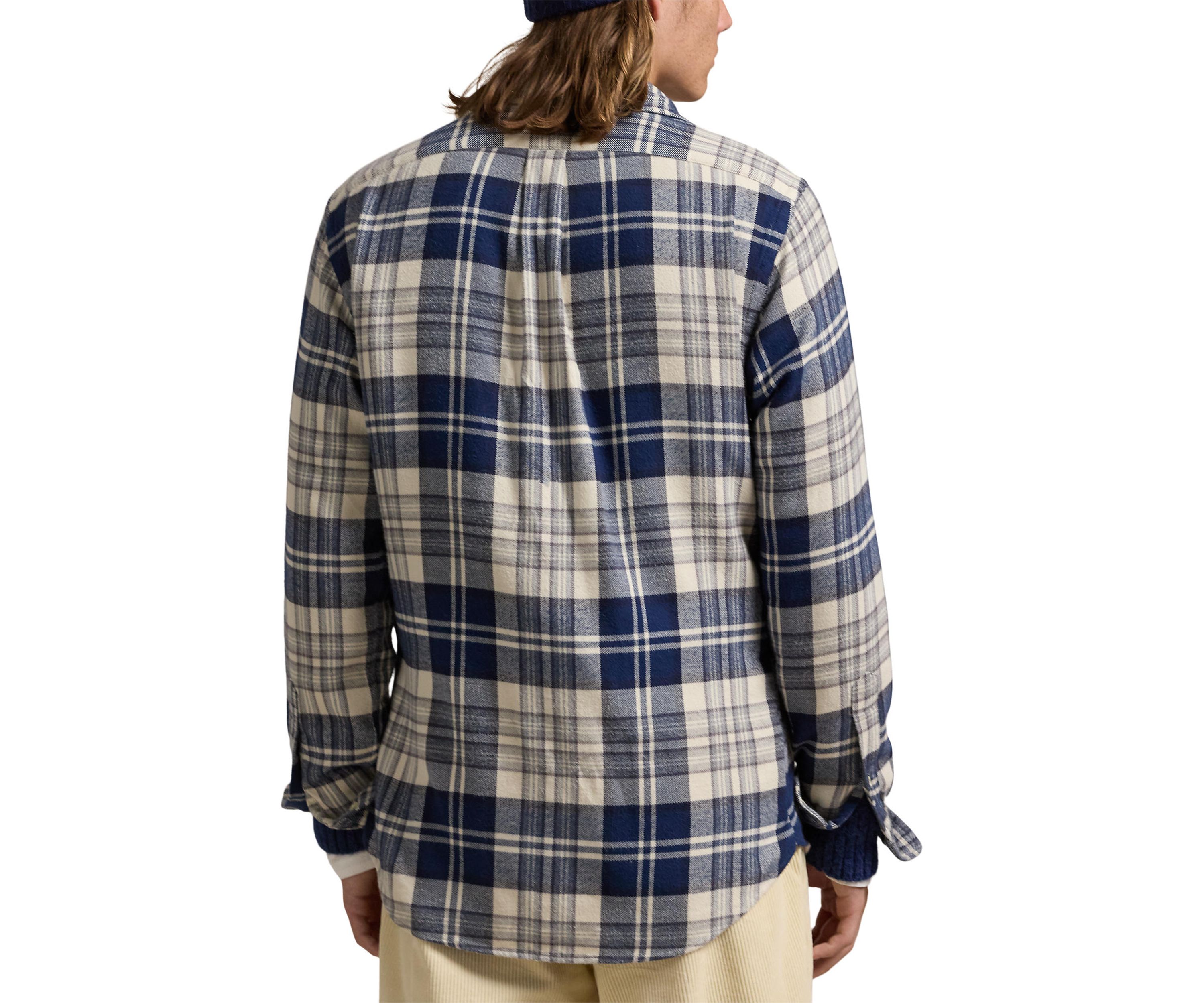 Classic Fit Plaid Brushed Flannel Shirt