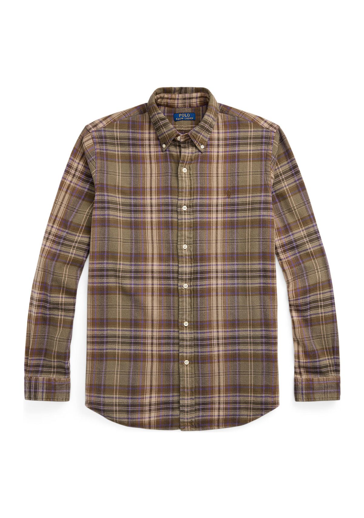 Classic Fit Plaid Brushed Flannel Shirt