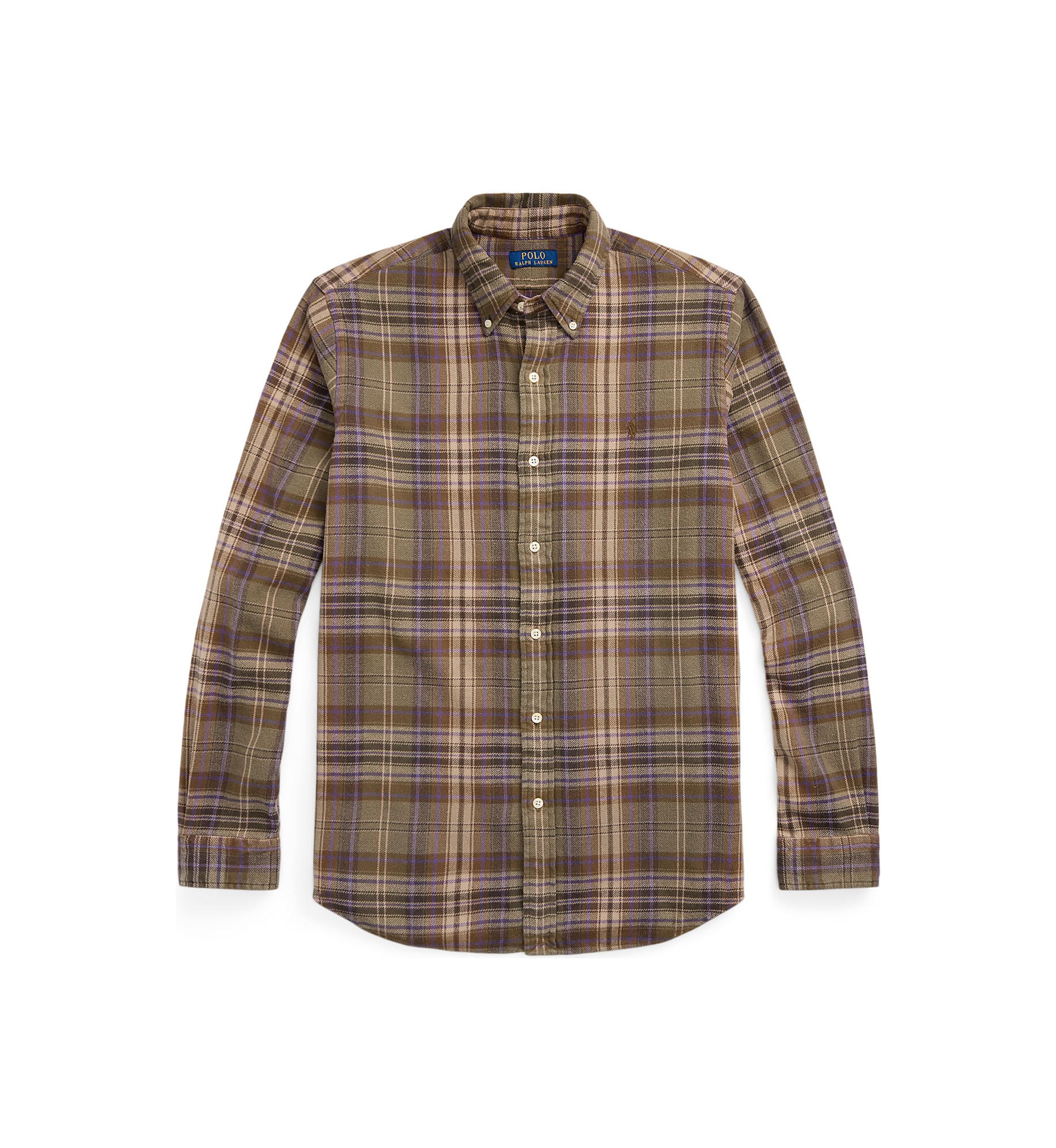 Classic Fit Plaid Brushed Flannel Shirt