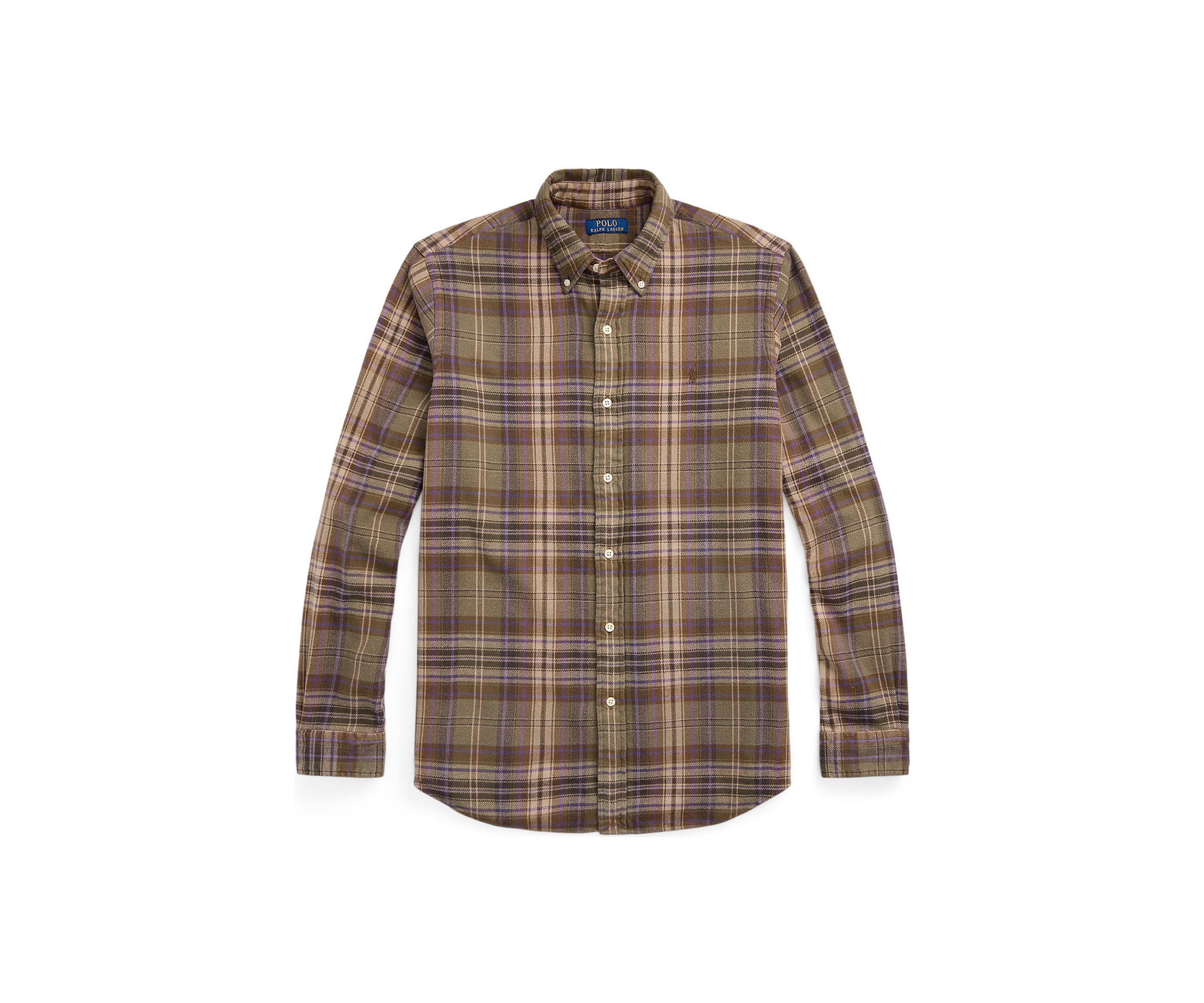 Classic Fit Plaid Brushed Flannel Shirt