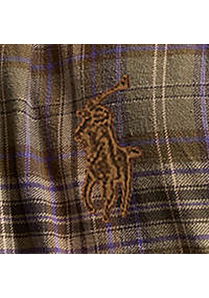 Classic Fit Plaid Brushed Flannel Shirt