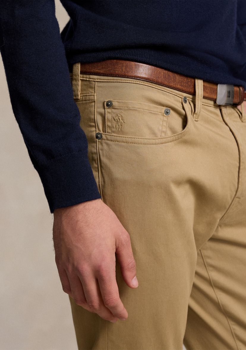 Mens Varick Slim Straight Stretch Sateen Pants